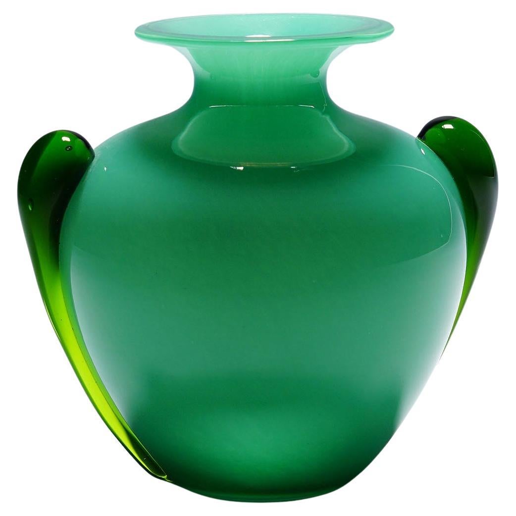 A Vintage Soffiato Art Glass Vase Murano ca. 1950s For Sale