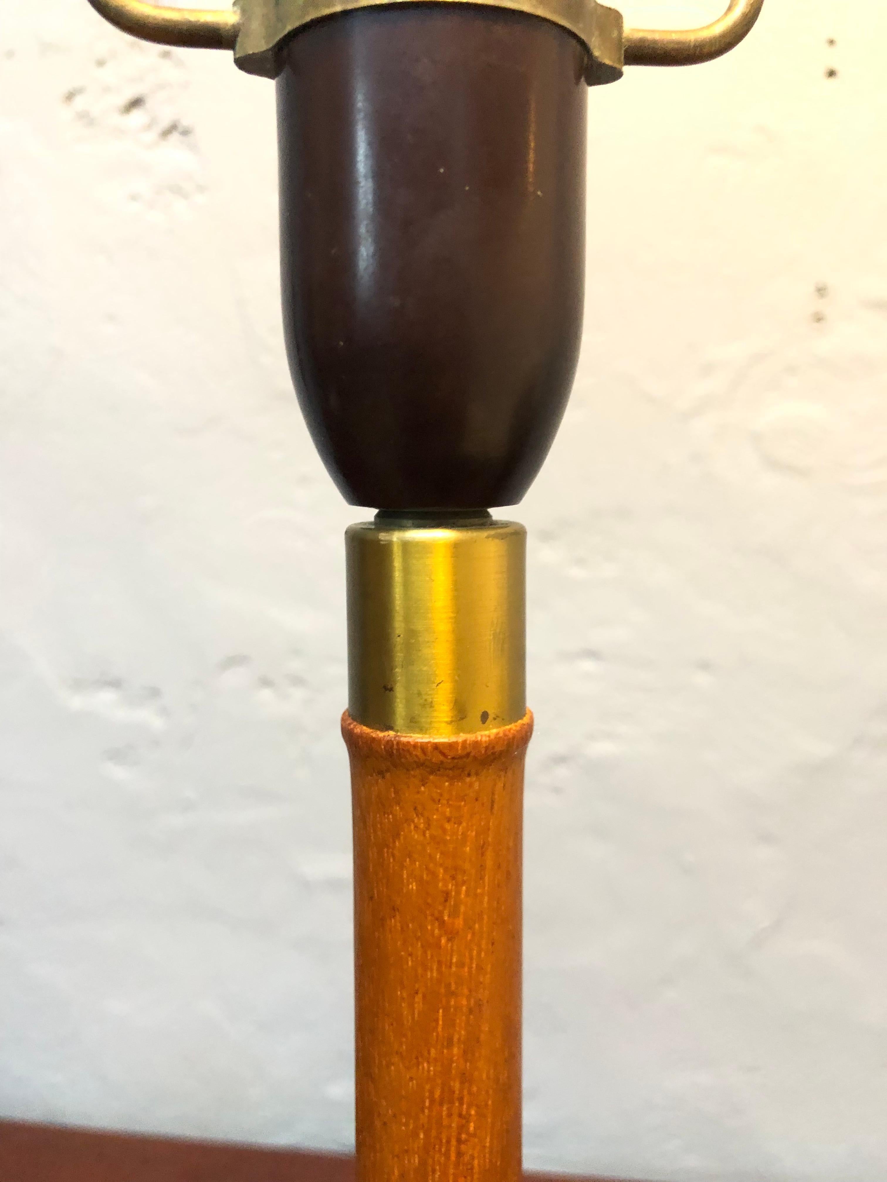 A Vintage Teak Table Lamp by Esben Klint for Le Klint from the 1940s For Sale 2