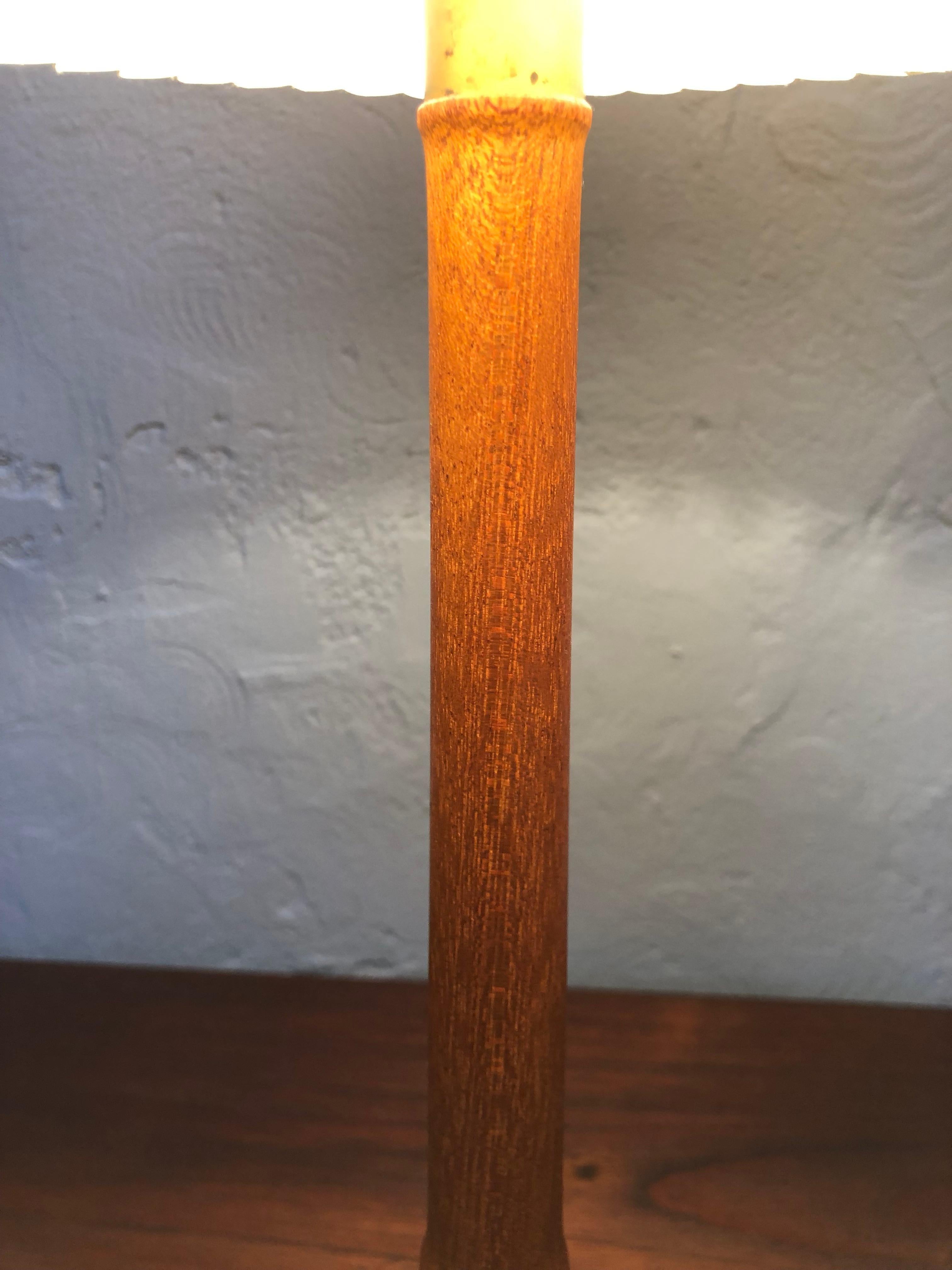 Hand-Crafted A Vintage Teak Table Lamp by Esben Klint for Le Klint from the 1940s For Sale