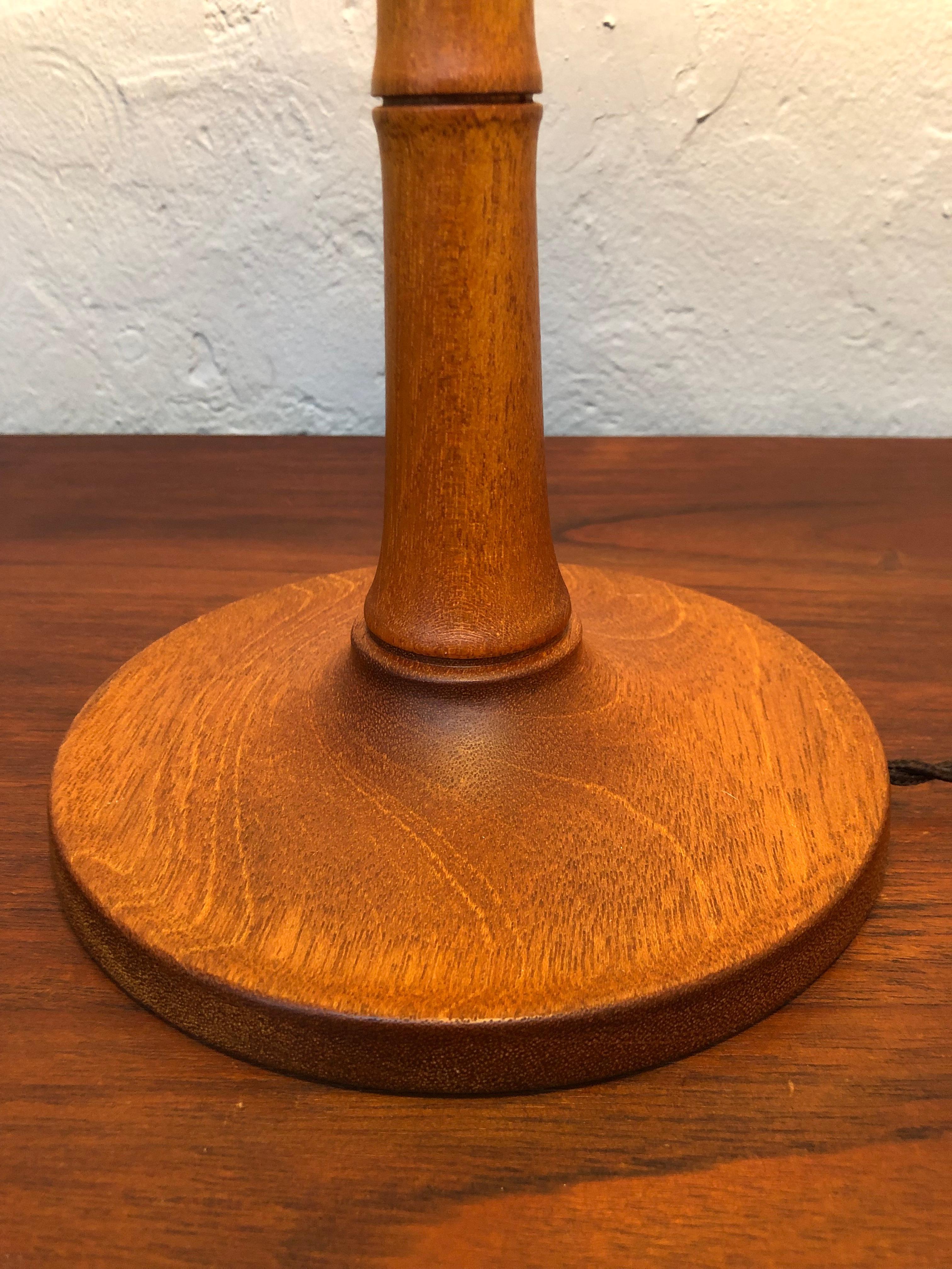 Oak A Vintage Teak Table Lamp by Esben Klint for Le Klint from the 1940s For Sale