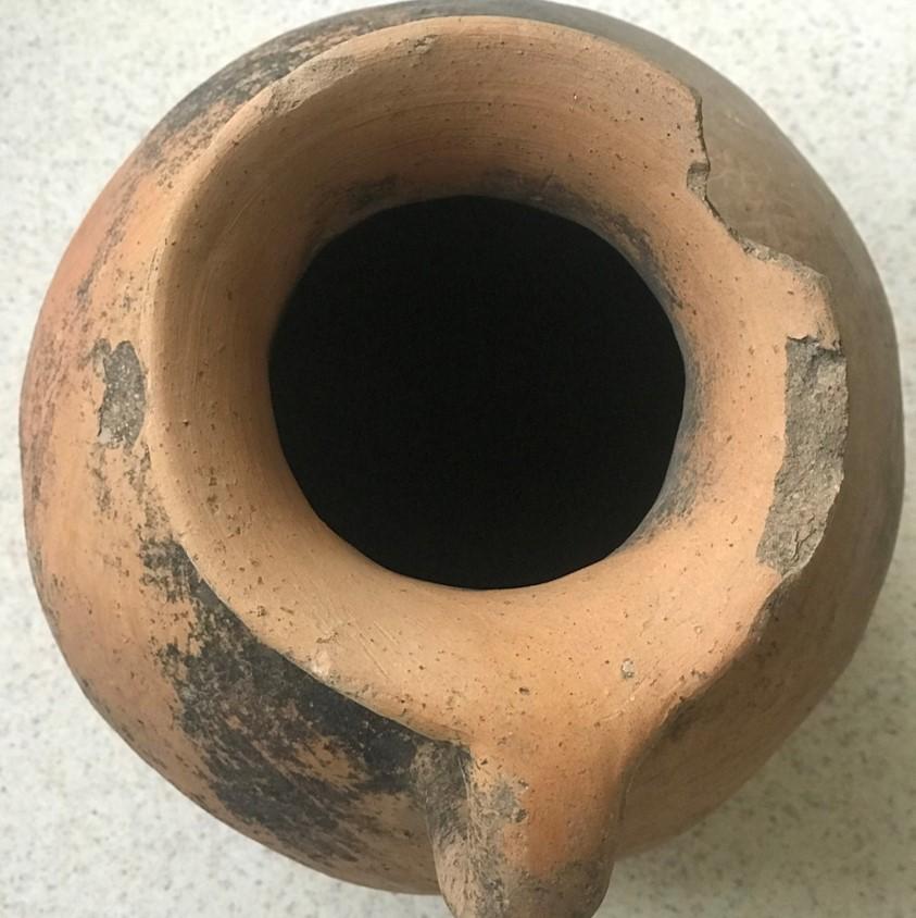 Vintage Terracotta Vessel In Fair Condition For Sale In Los Angeles, CA