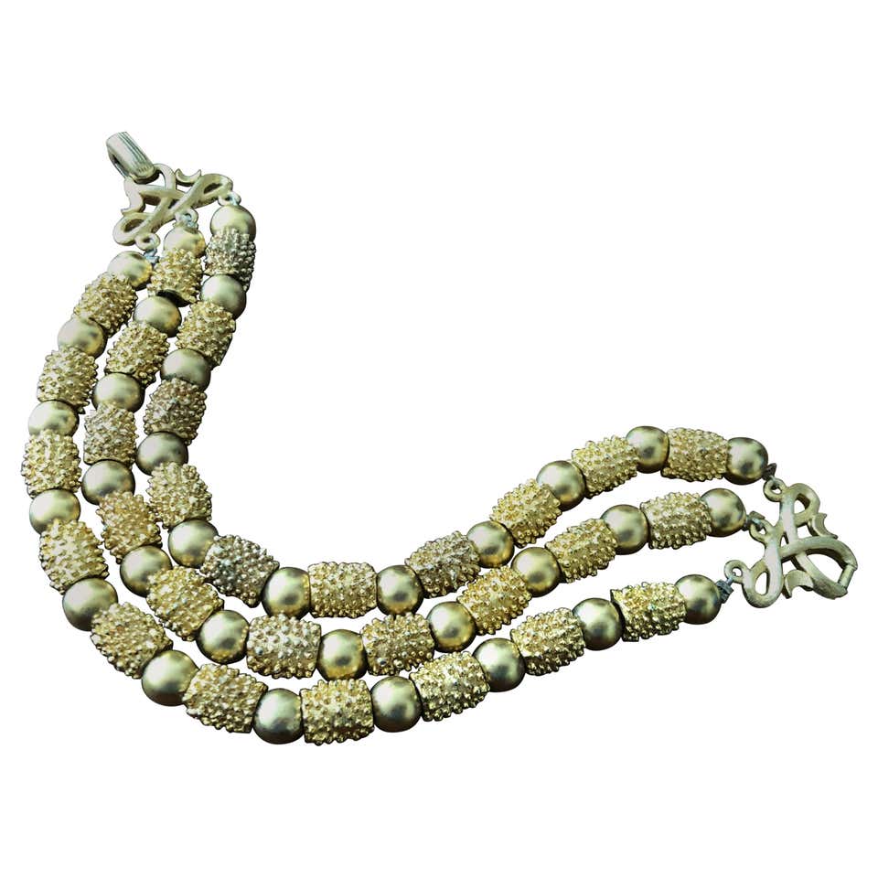 Miriam Haskell Signature Baroque Pearl Necklace For Sale at 1stDibs ...