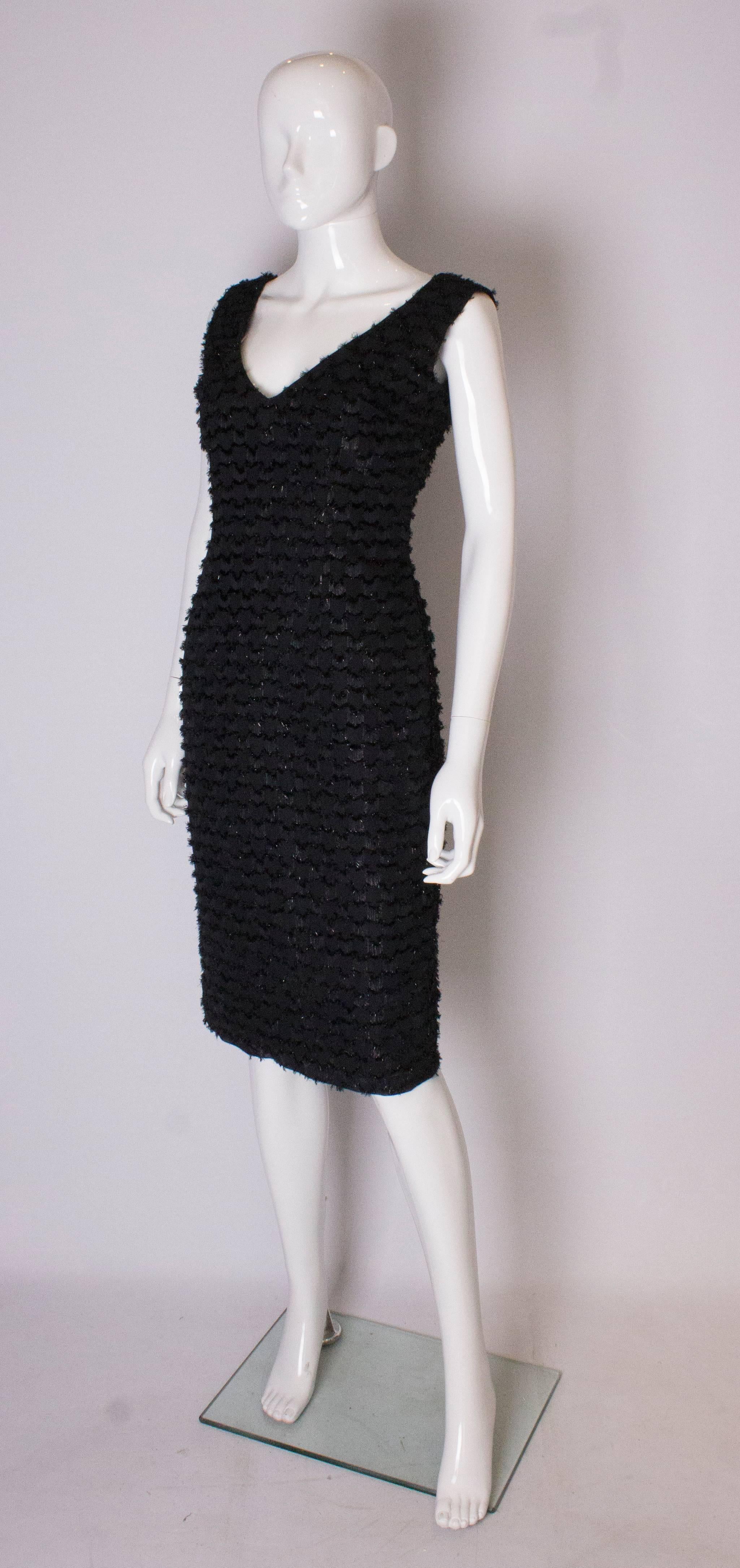 Nero Un abito da cocktail vintage Tussi 1960 con glitter nero in vendita
