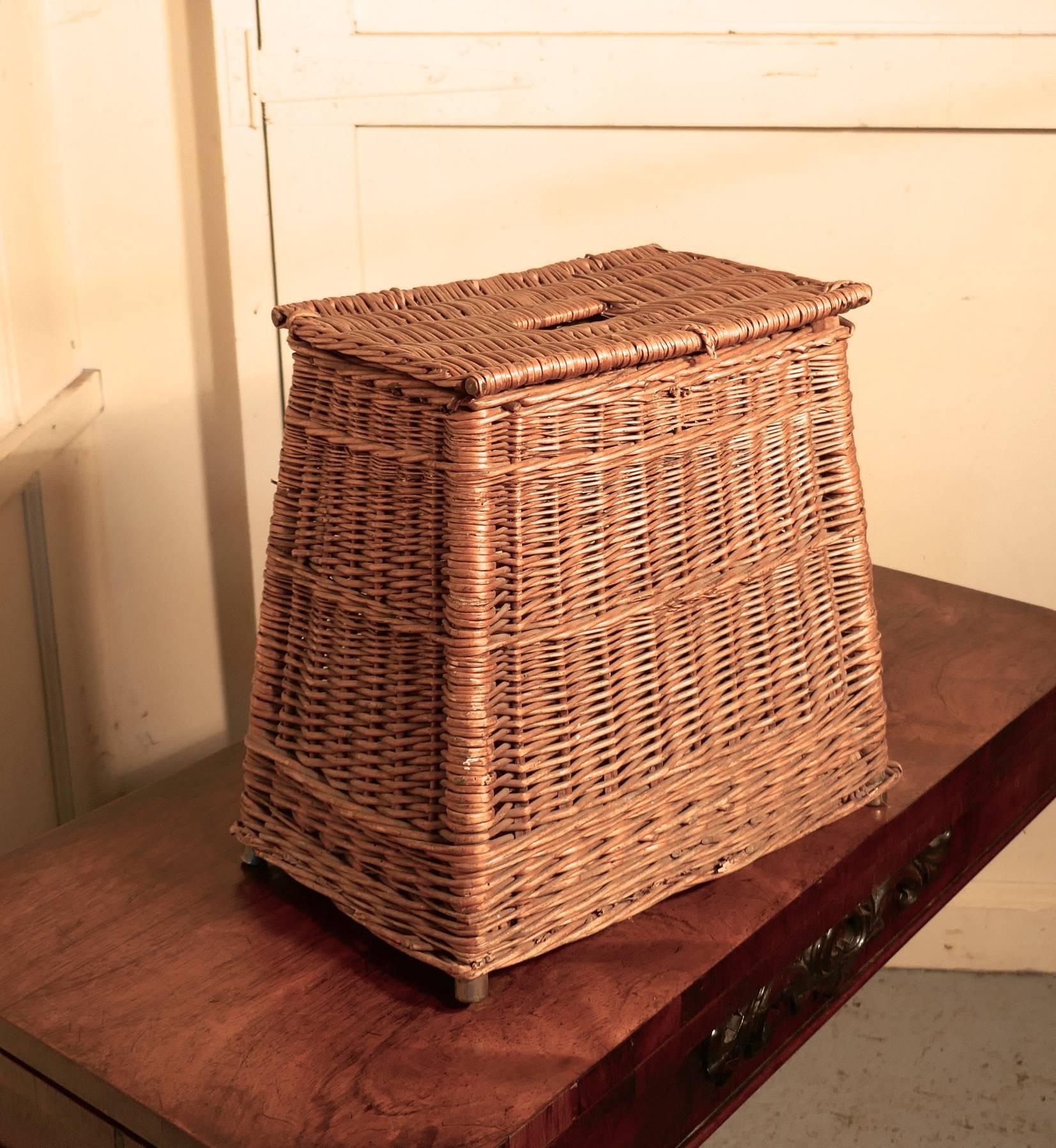 Wicker Fishing Basket - 6 For Sale on 1stDibs