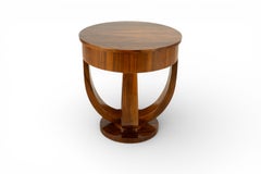 A Vintage Walnut Veneer Round Side Table