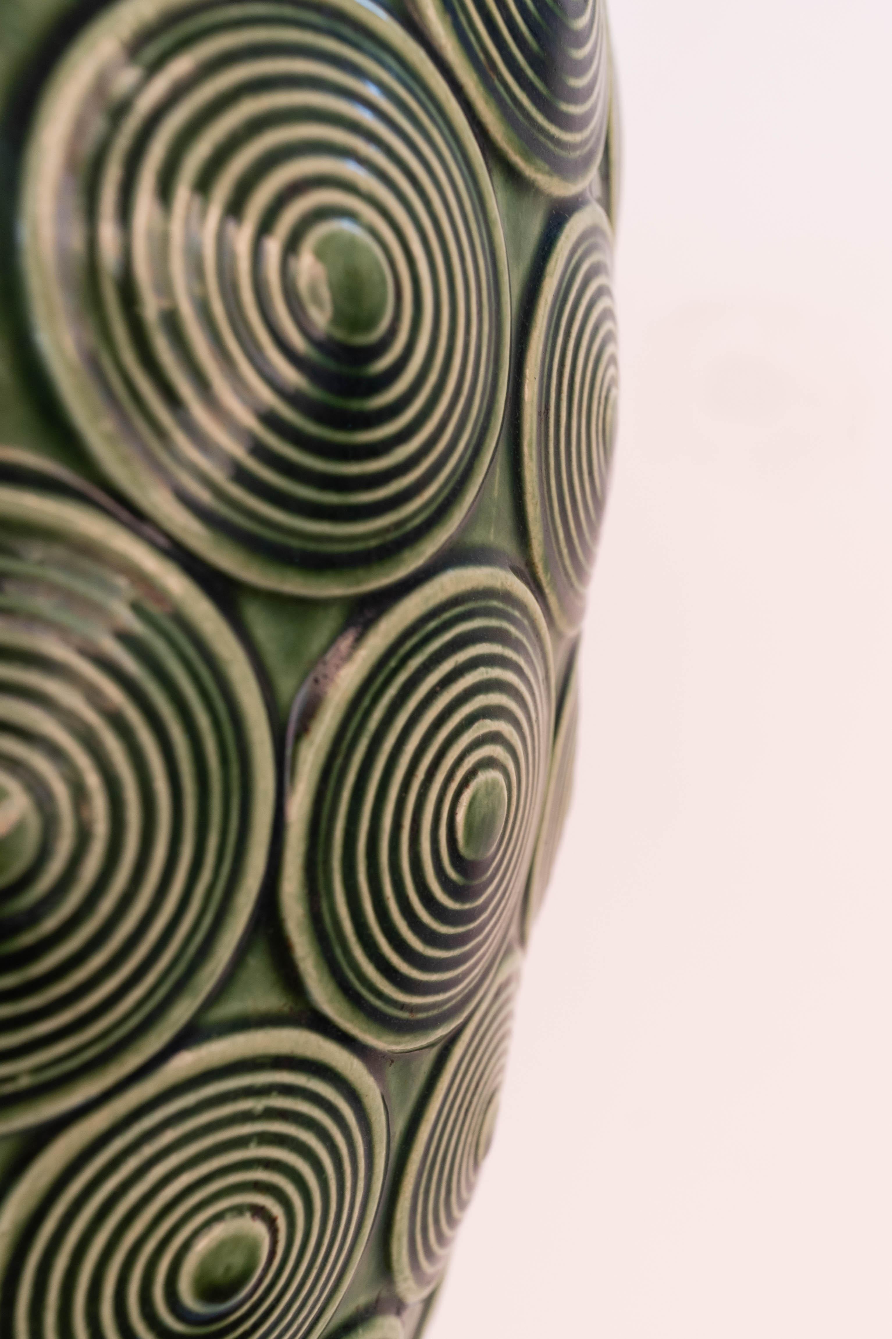 Other A vintage West Germany green glazed pottery vase