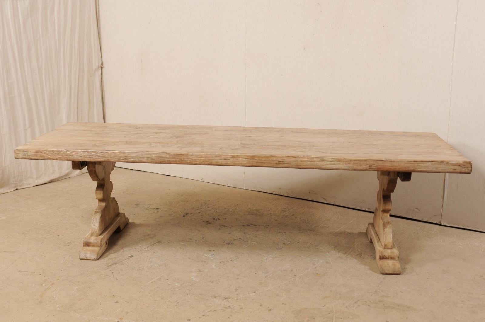 thick wooden table