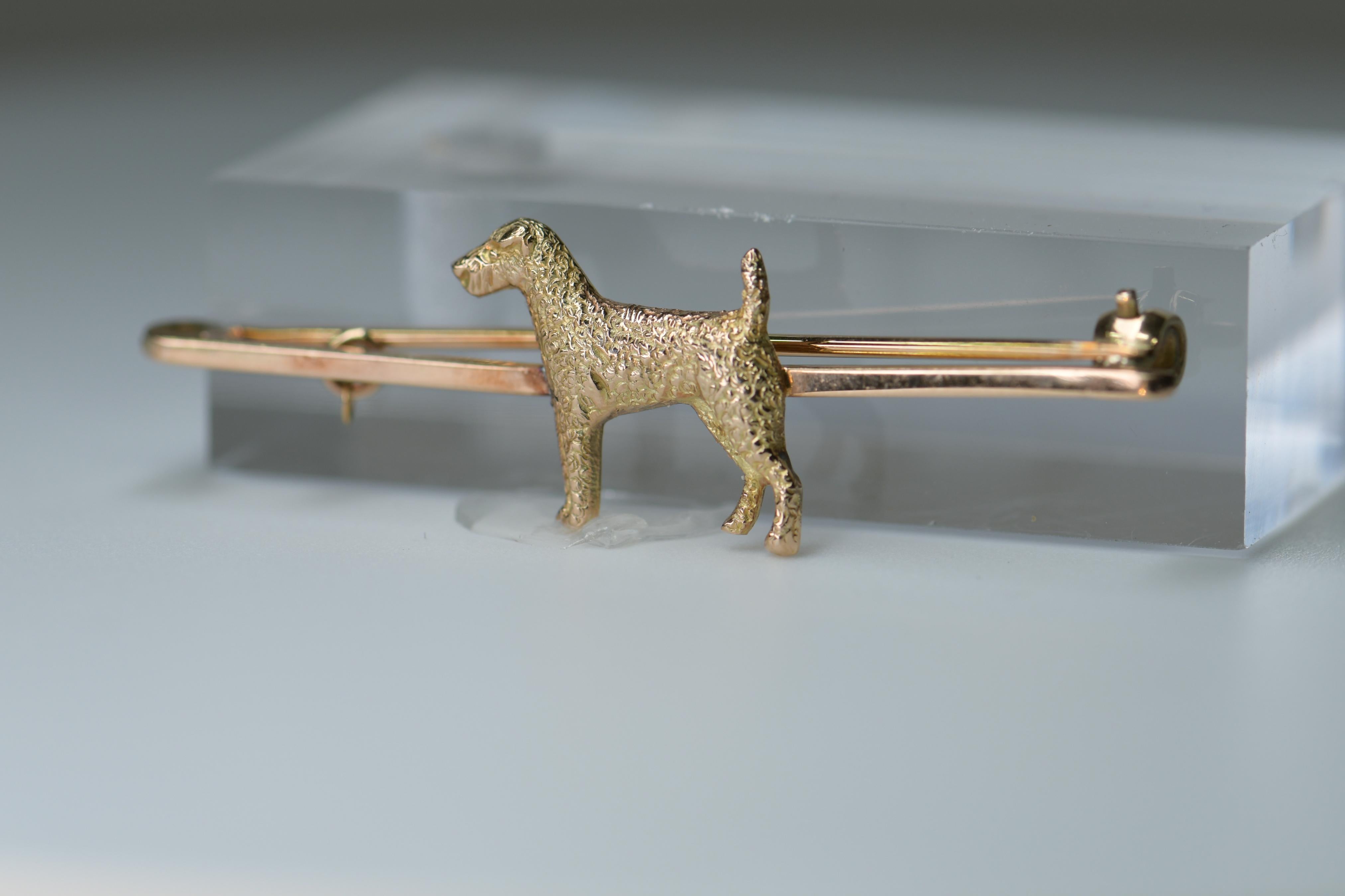 vintage dog brooch