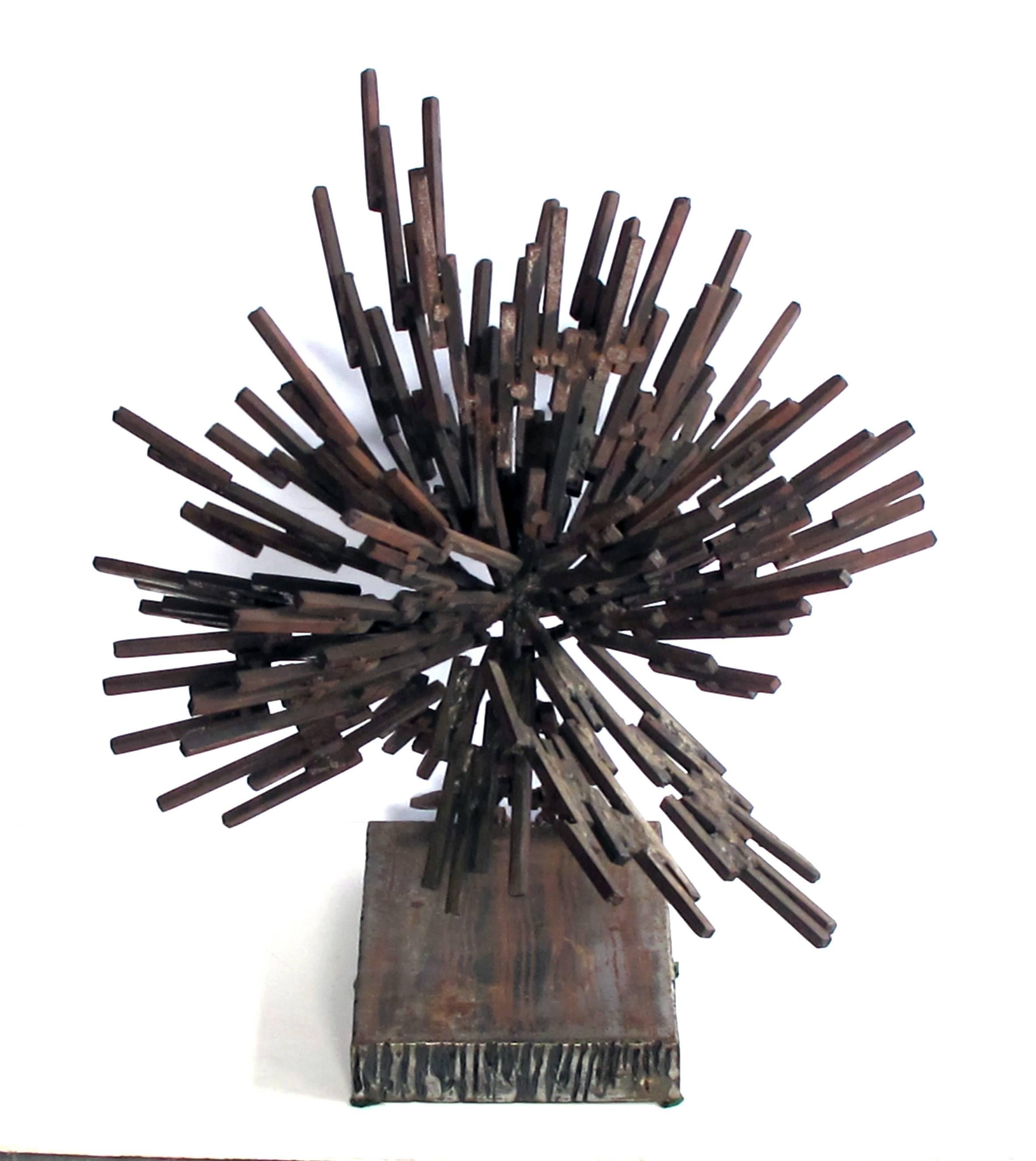 American Vibrant 1970s Iron Sculpture Entitled 'Super Nova' For Sale