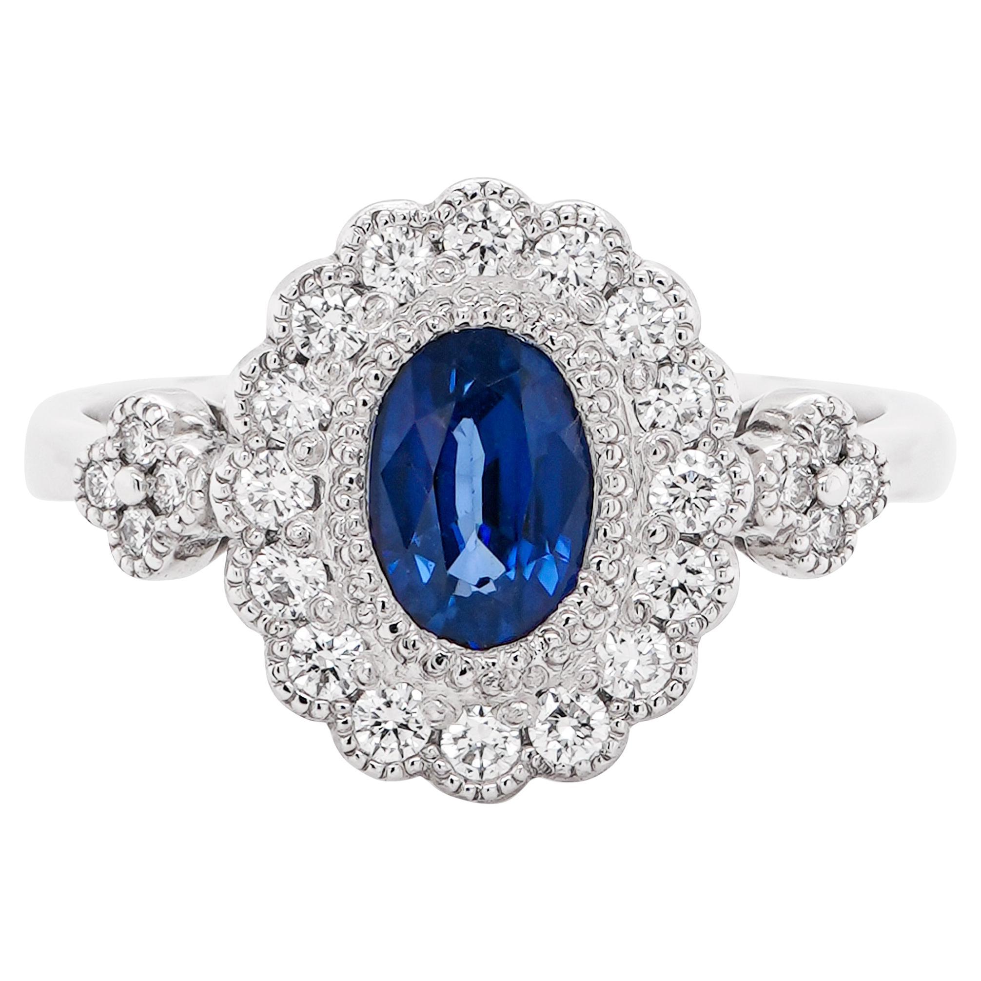 Eine Vision in lebhaftem Blau: Der Solitärring mit Saphir und Diamant