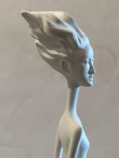 "A Visitor from Beyond" a White Plaster Statue