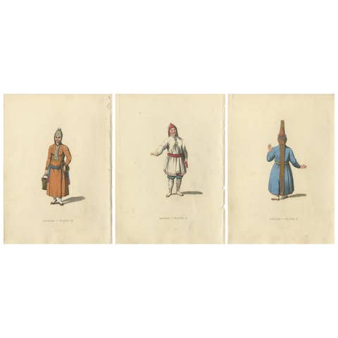 A Visual Journey through 19th-Century Russian Ethnic Attire, Engraved in 1814