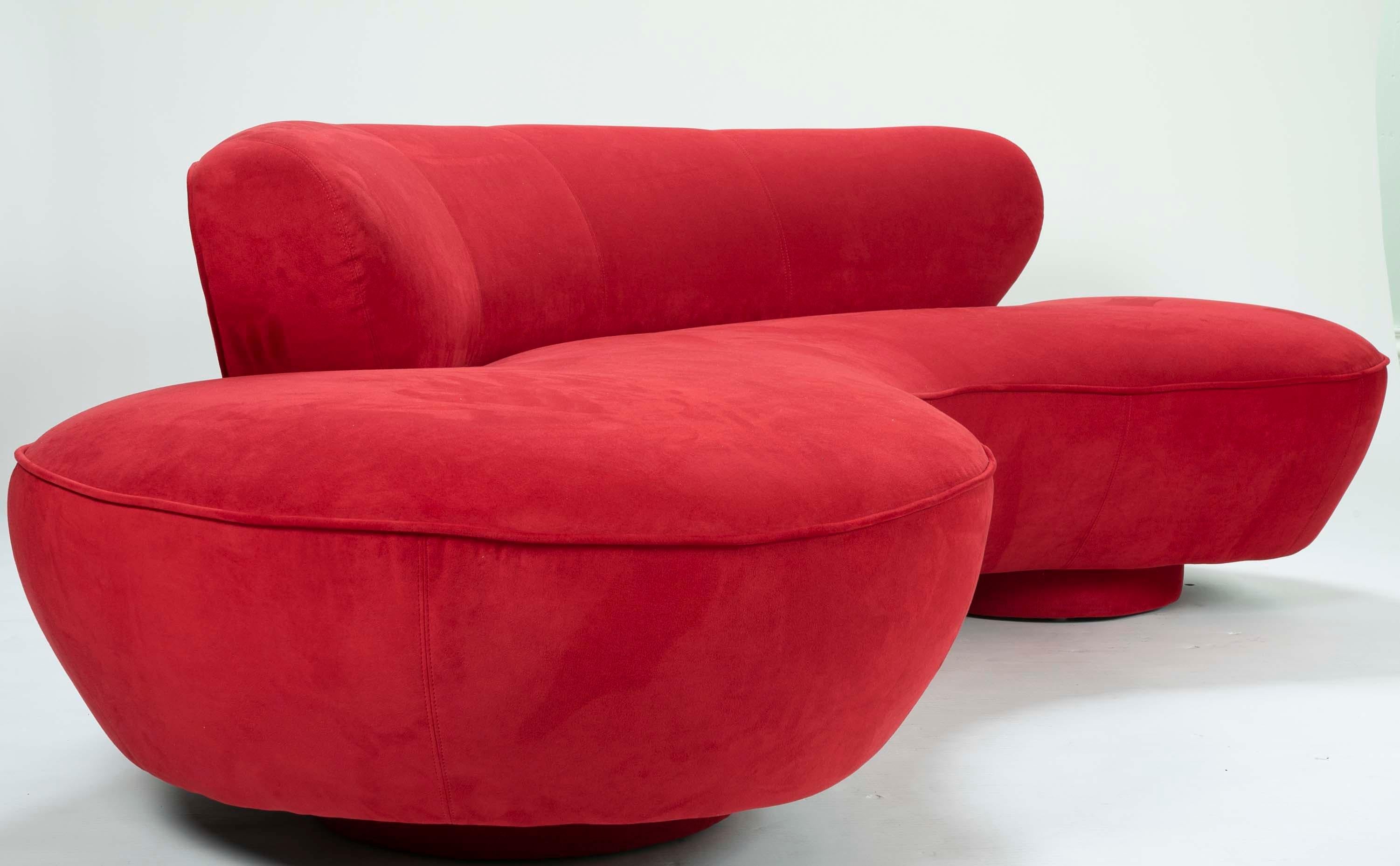 Vladimir Kagan Cloud Sofa in Red 3