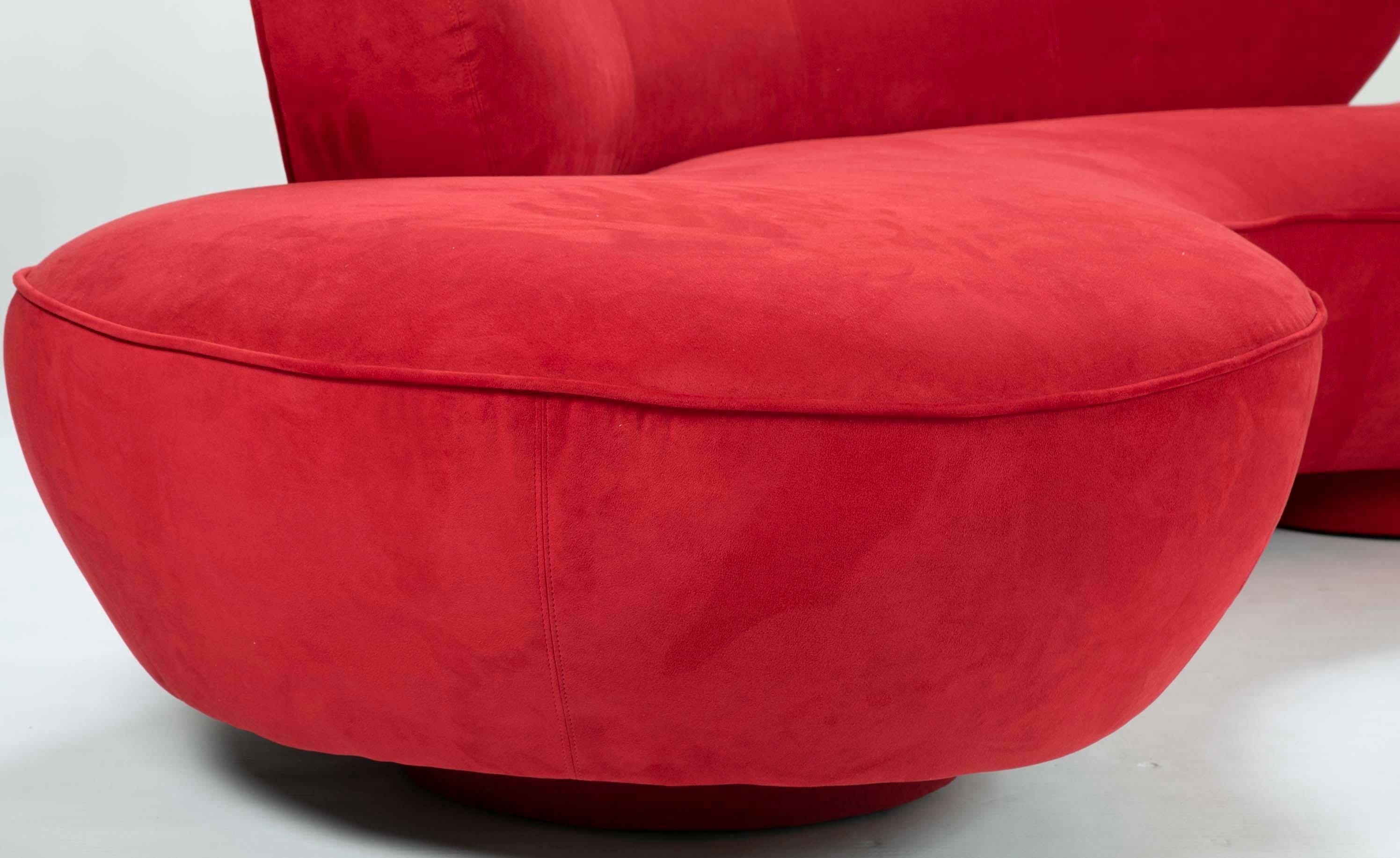 Vladimir Kagan Cloud Sofa in Red 4
