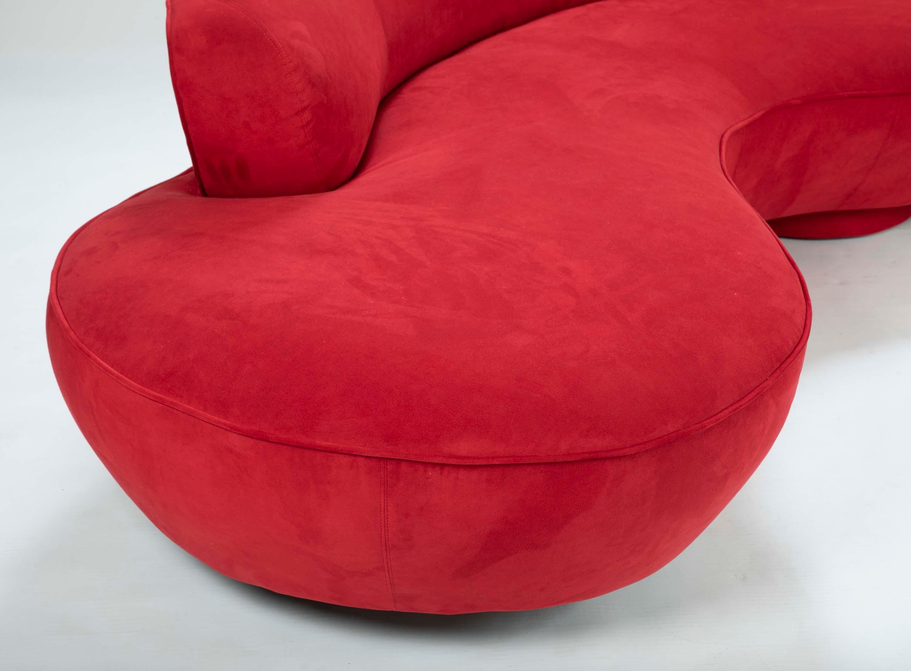 Vladimir Kagan Cloud Sofa in Red 5
