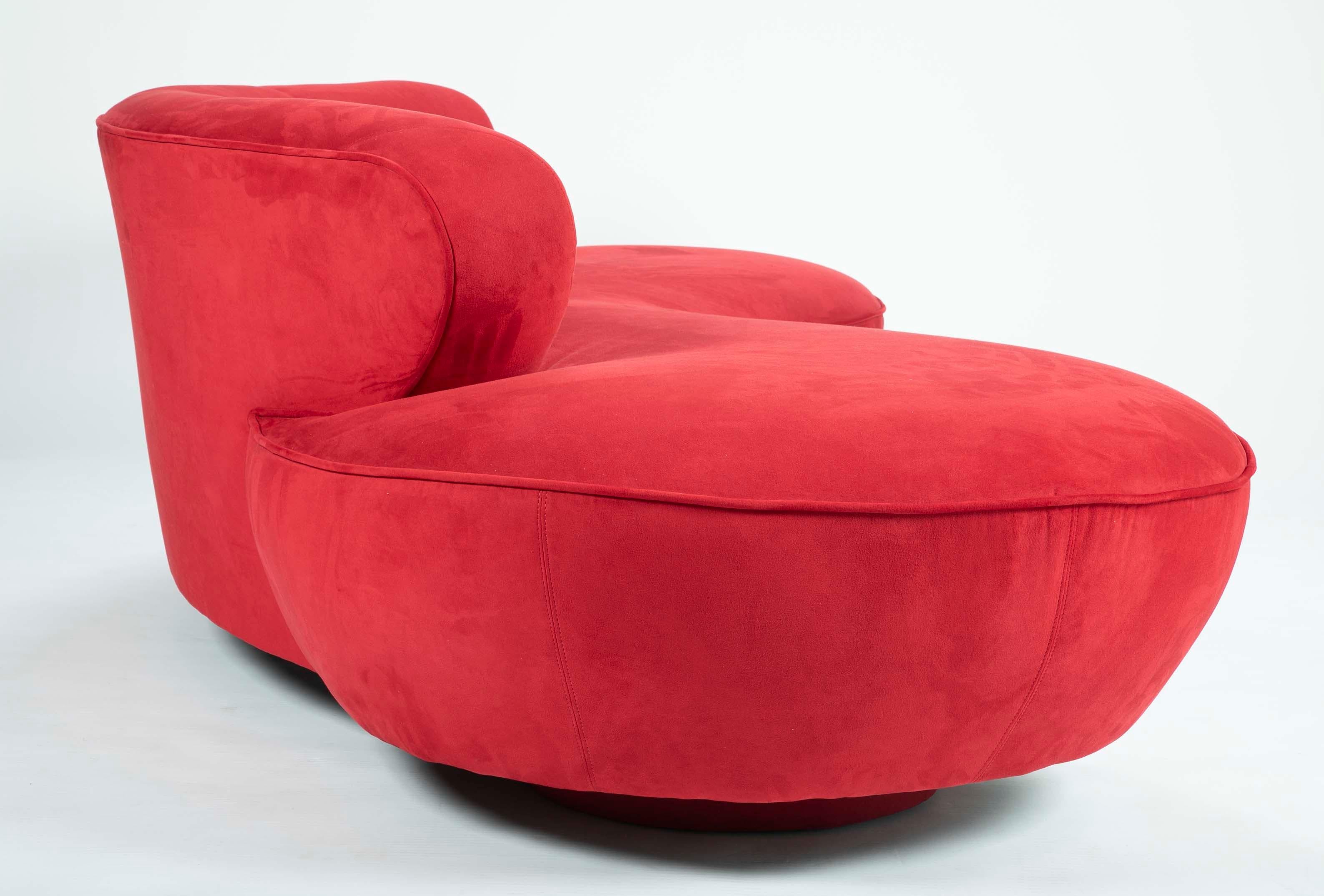 Vladimir Kagan Cloud Sofa in Red 10