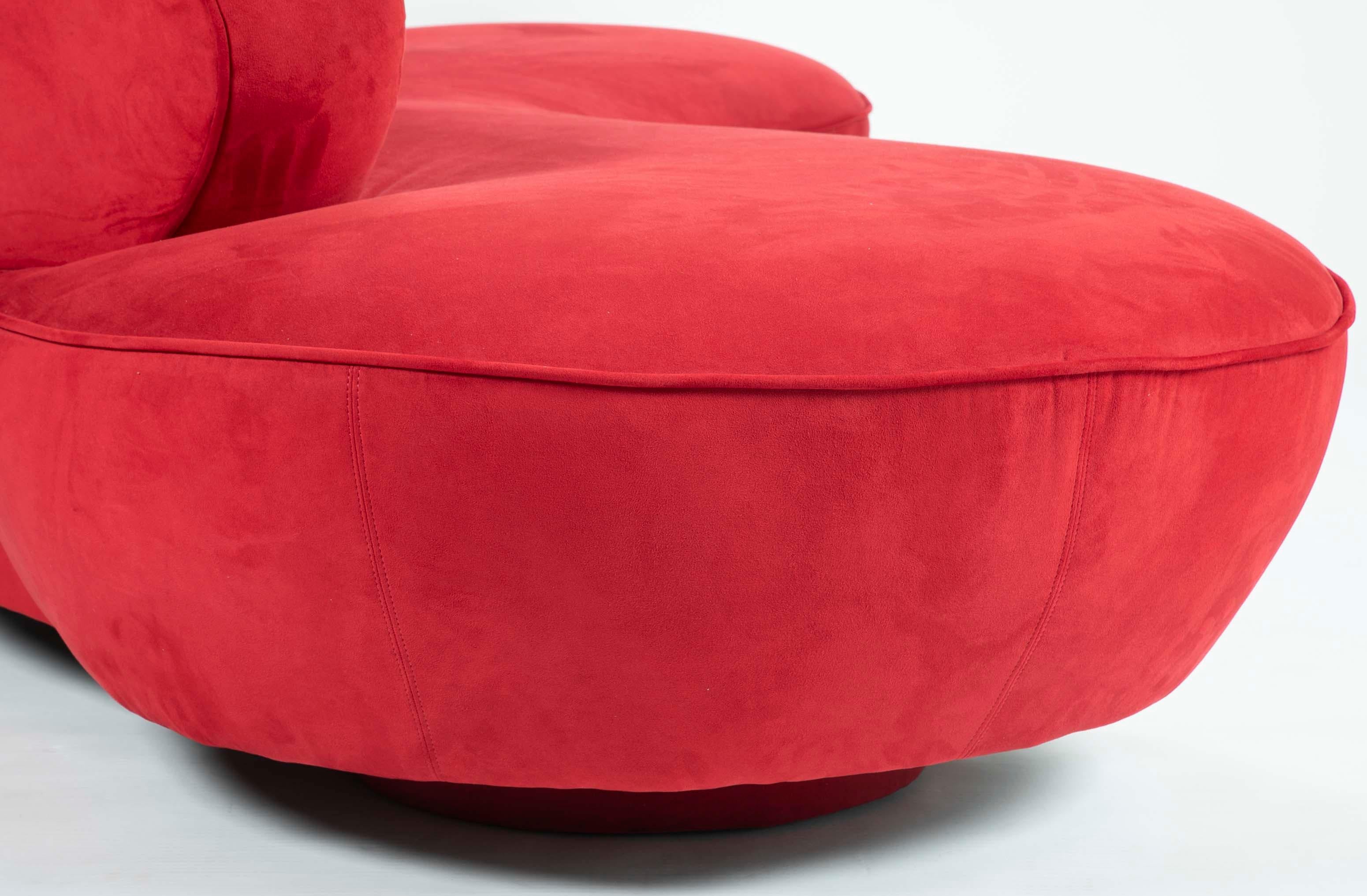 Vladimir Kagan Cloud Sofa in Red 11