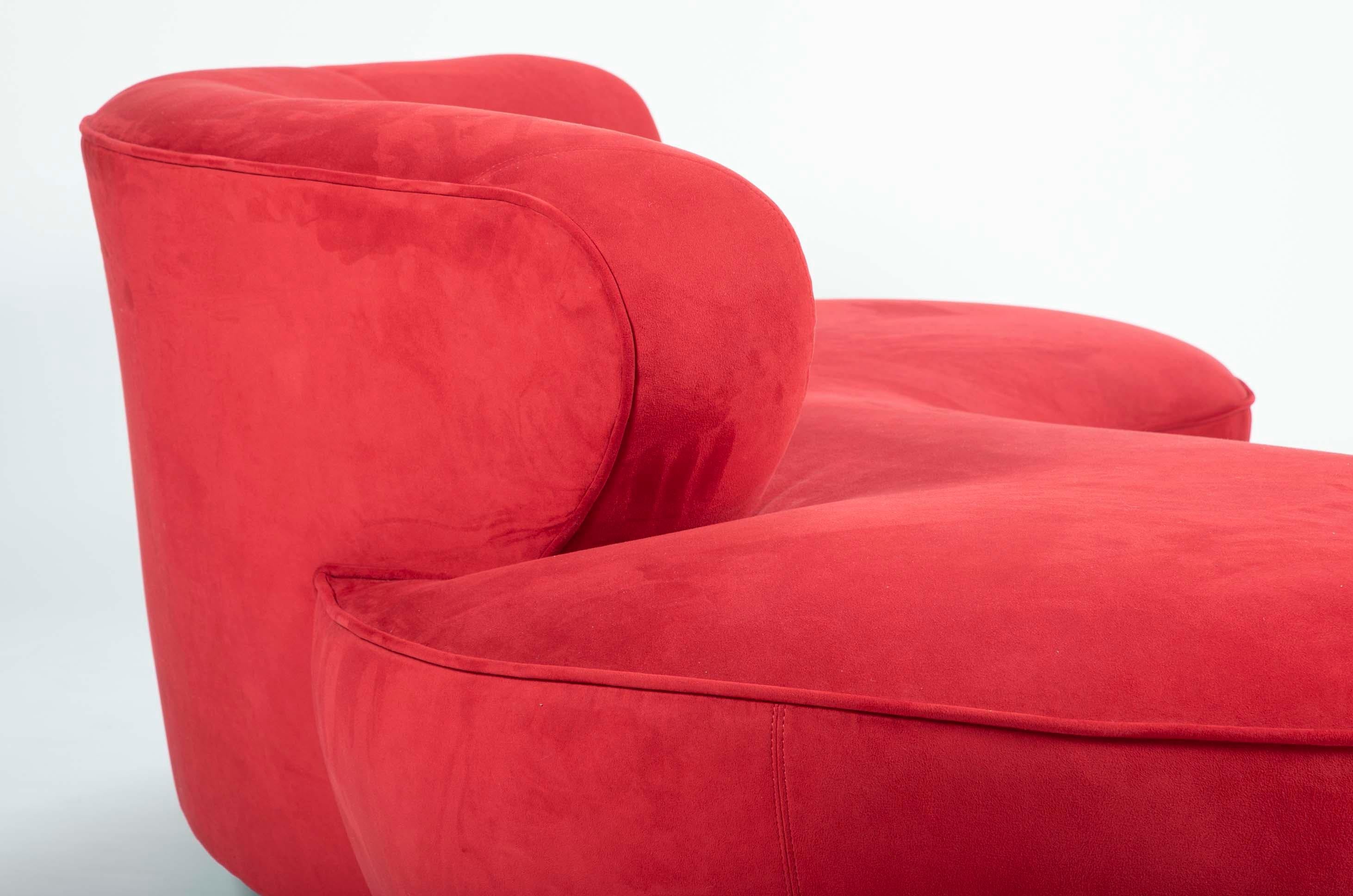 Vladimir Kagan Cloud Sofa in Red 12