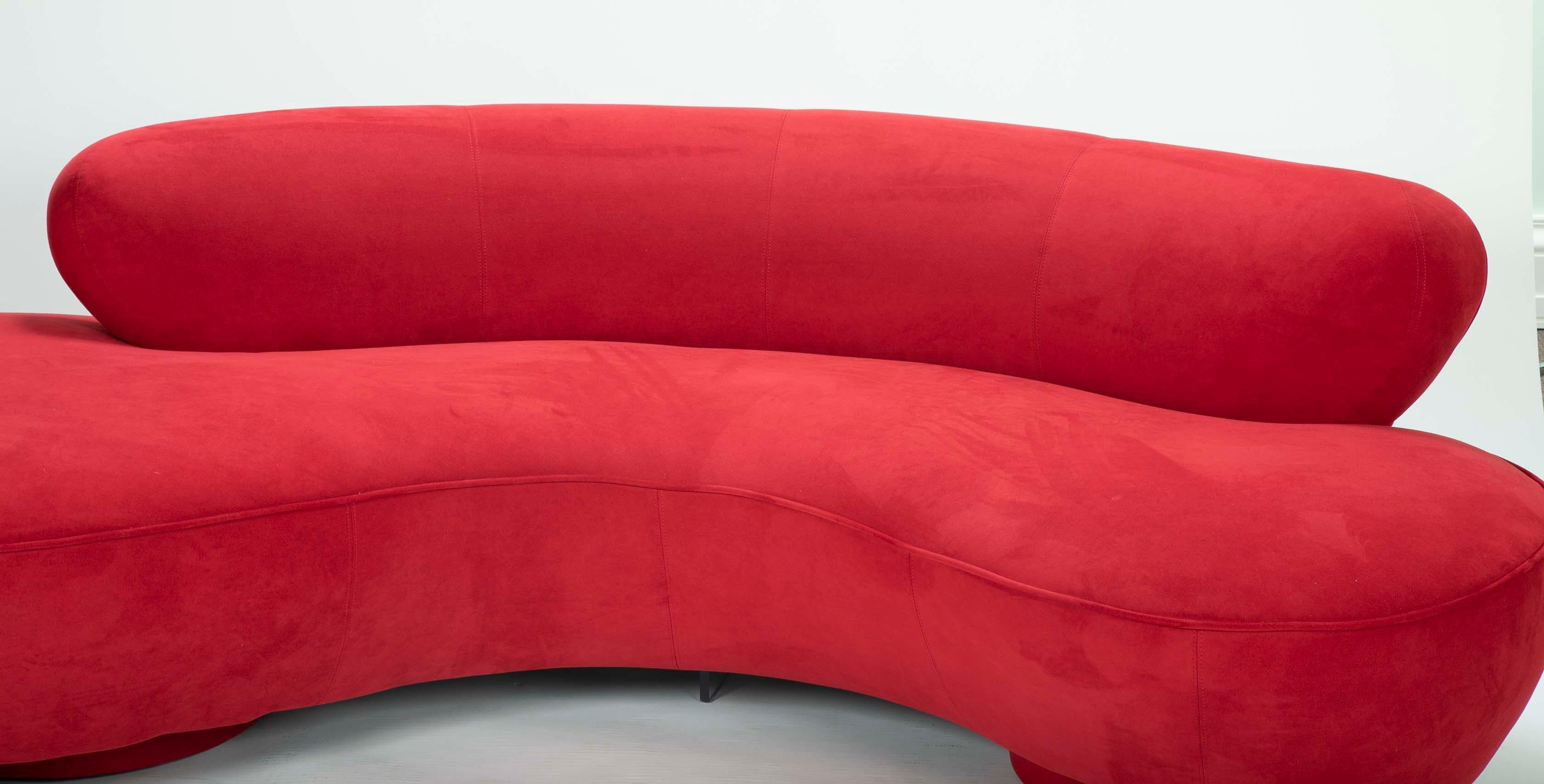 American Vladimir Kagan Cloud Sofa in Red