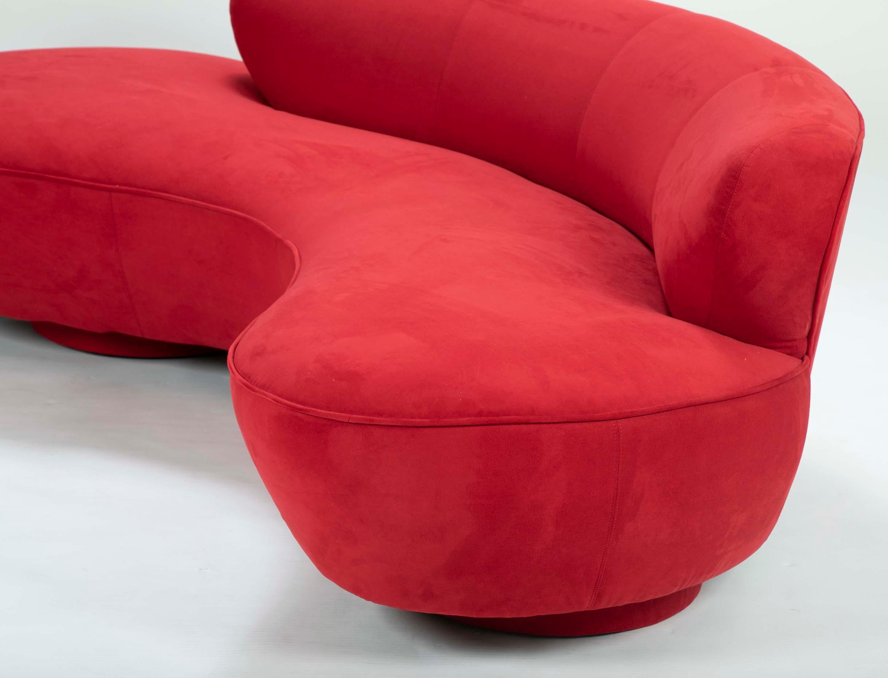 Vladimir Kagan Cloud Sofa in Red 1
