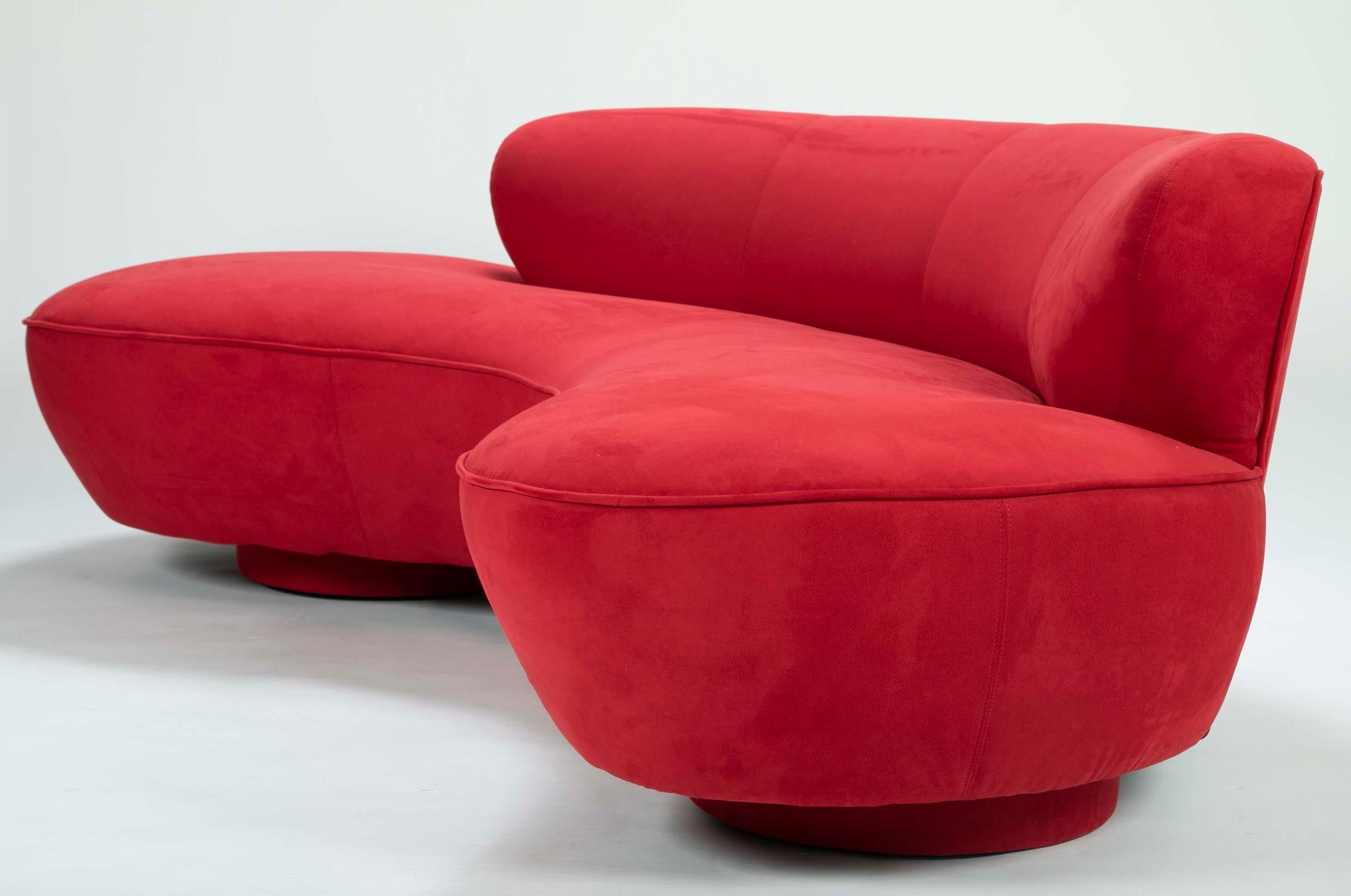 Vladimir Kagan Cloud Sofa in Red 2