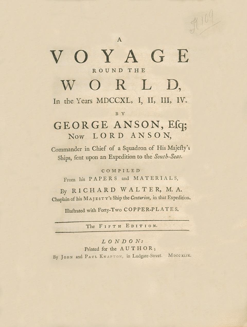 Anglais Voyage around the World, In the Years MDCCXL, I, II, III, IV, de George Anson en vente