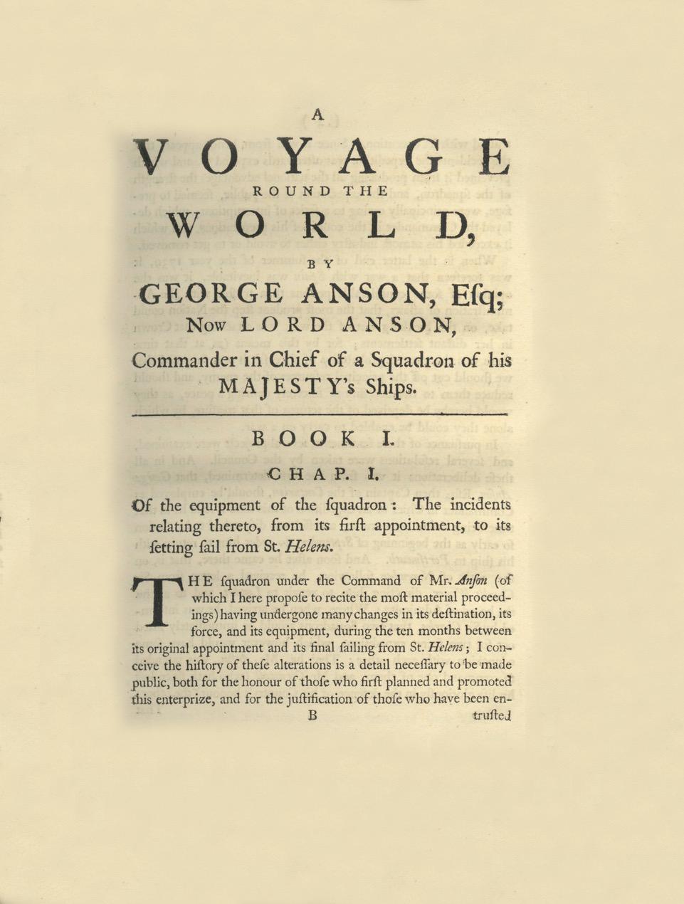 Voyage around the World, In the Years MDCCXL, I, II, III, IV, de George Anson en vente 1