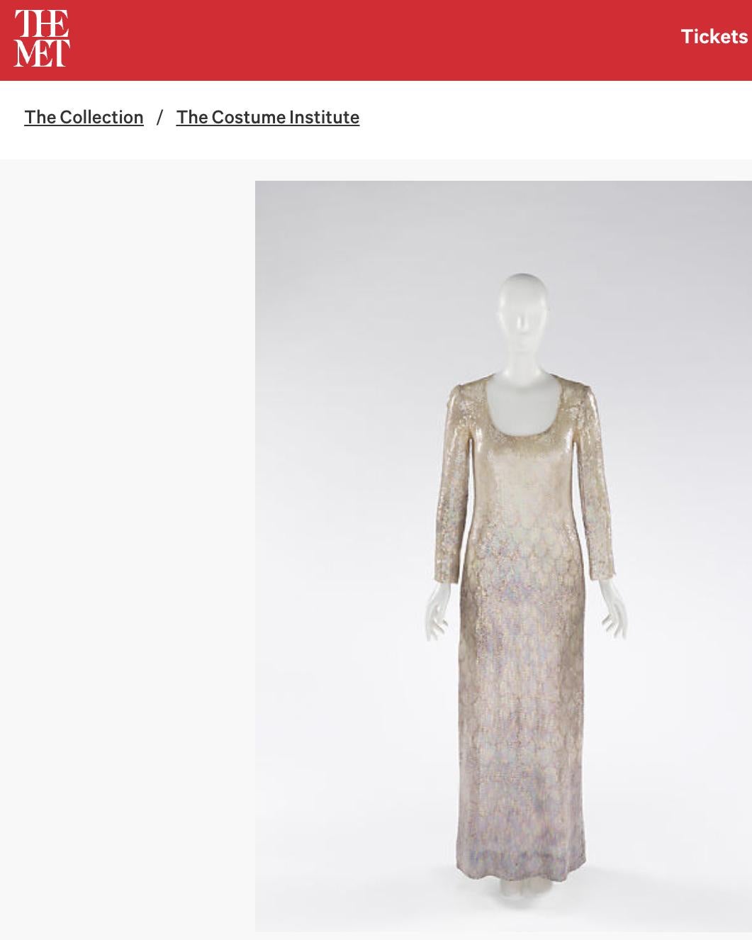 A/W 1973 Halston Sleeveless Sequin 'Scale' Gradient Gown 4