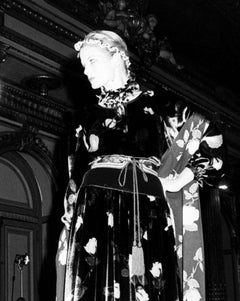 A/W 1976 Yves Saint Laurent Haute Couture Floral Pattern Velvet Skirt Set