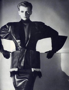 A/W 1982 Azzedine ALAÏA First Ready-To-Wear Collection Black Leather Jacket
