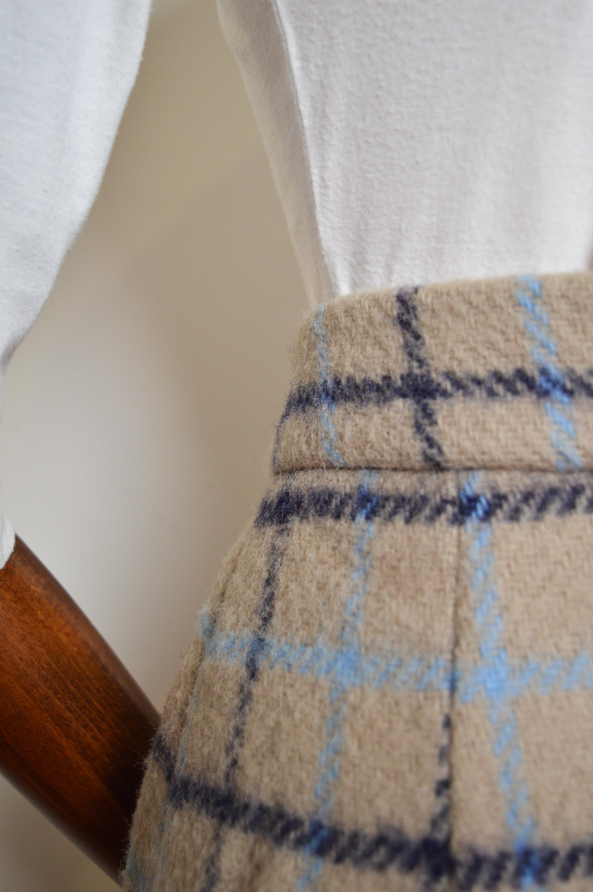 A/W 1988 -1989 VIVIENNE WESTWOOD Time Machine Collection Blue Plaid Tartan skirt For Sale 5