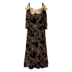 A/W 1988 Paco Rabanne Haute Couture Gold Chainmail Bustier Gown