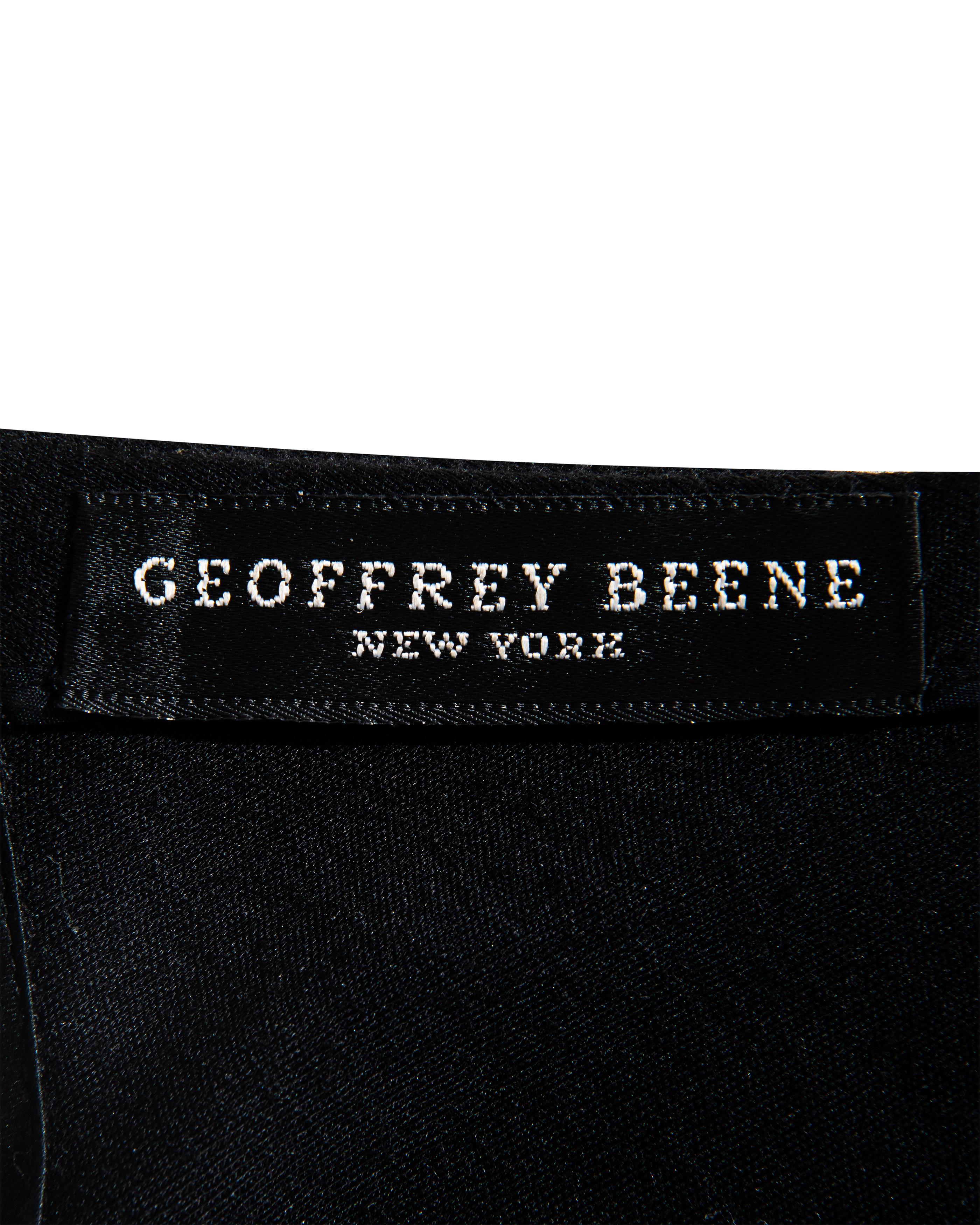 A/W 1989 Geoffrey Beene Black Long Sleeve Open-back Gown 9