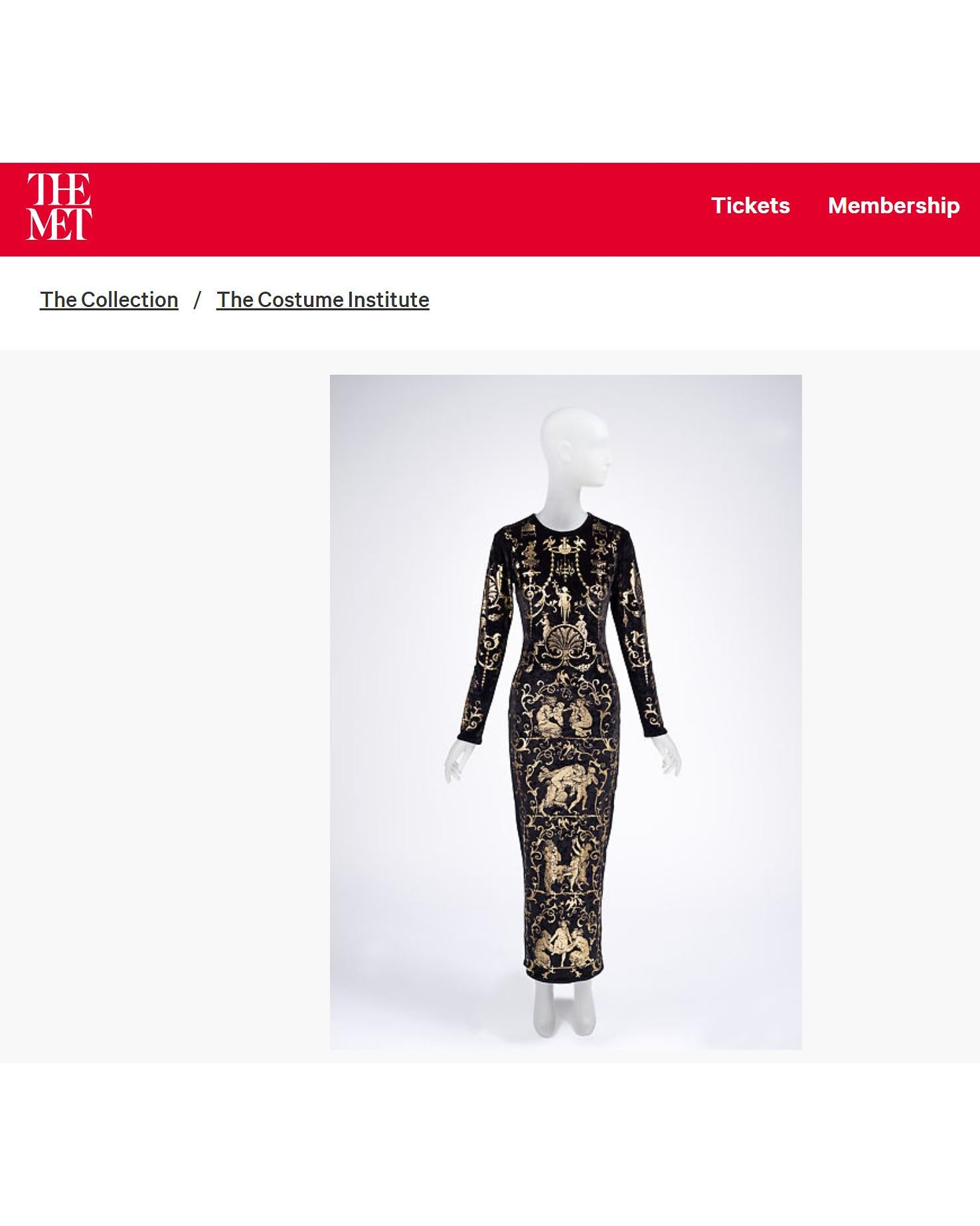 A/W 1990 Vivienne Westwood 'Portrait' Collection 'Boulle' Print Mini Dress 1