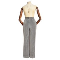 A/W 1992- 1993 VIVIENNE WESTWOOD 'Always on Camera' Grey High Waisted Cord Pants