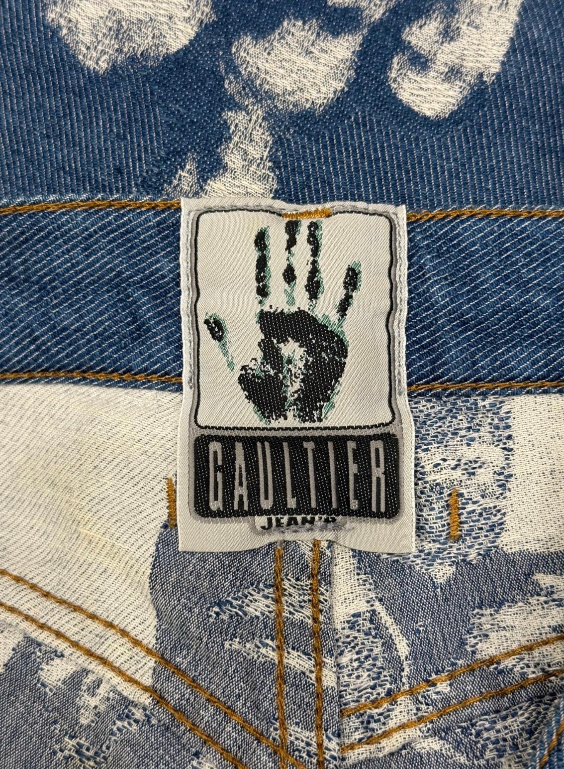 Women's or Men's A/W 1992 Jean Paul Gaultier jacquard face denim For Sale