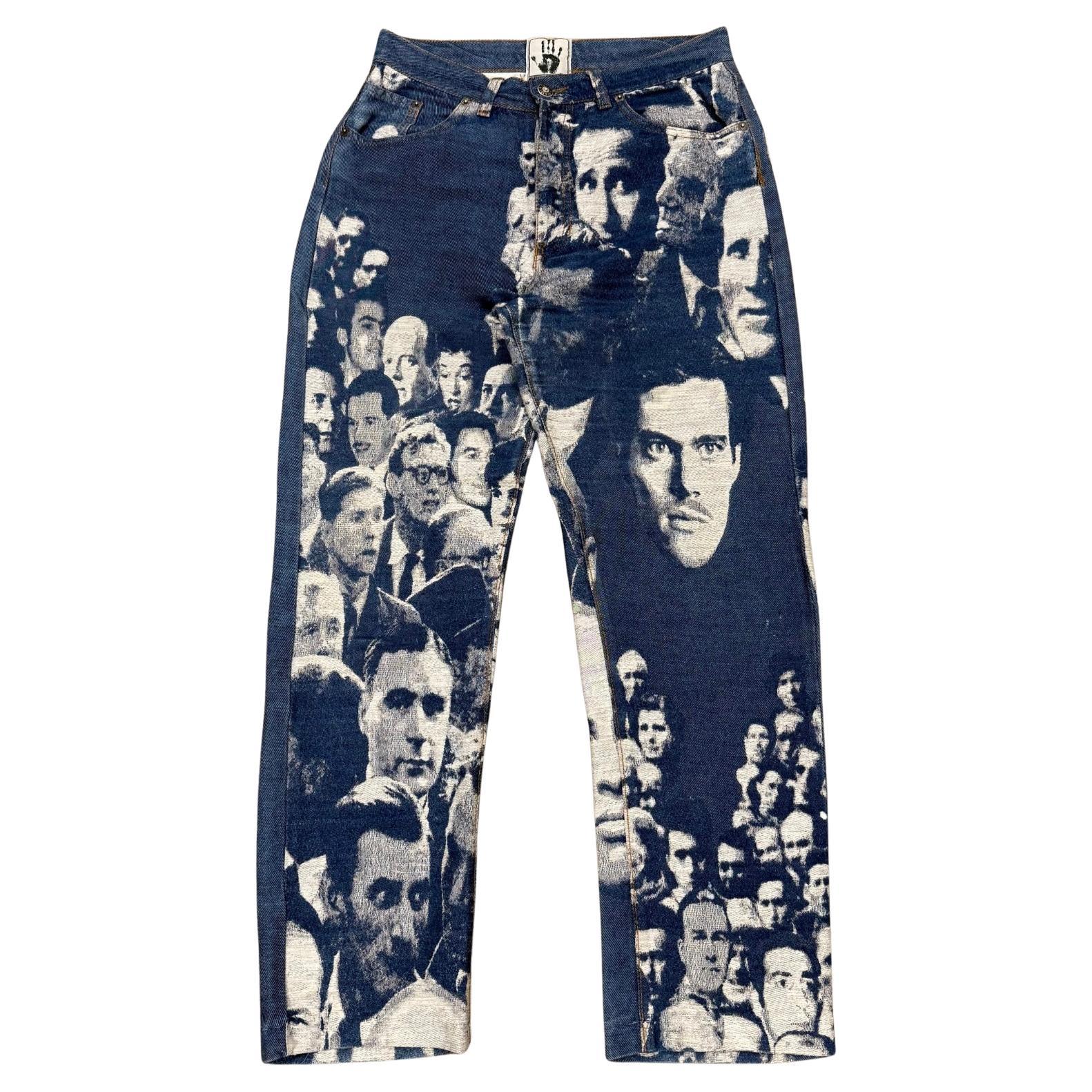 A/W 1992 Jean Paul Gaultier jacquard face denim For Sale