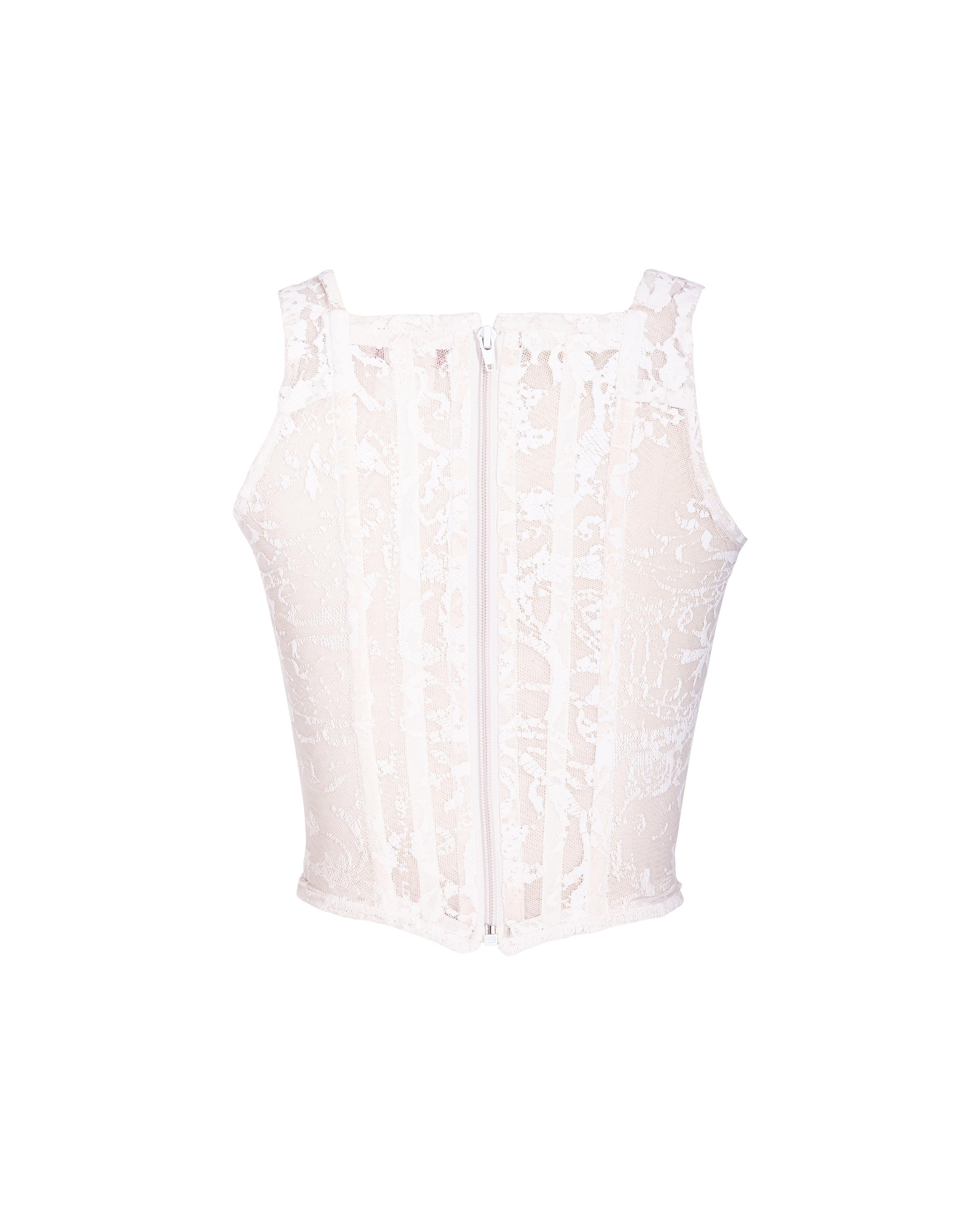 A/W 1992 Vivienne Westwood Ecru Lace Corset In Good Condition In North Hollywood, CA