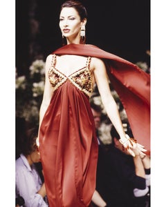A/W 1993 Givenchy Haute Couture Embroidered Velvet Midi Dress