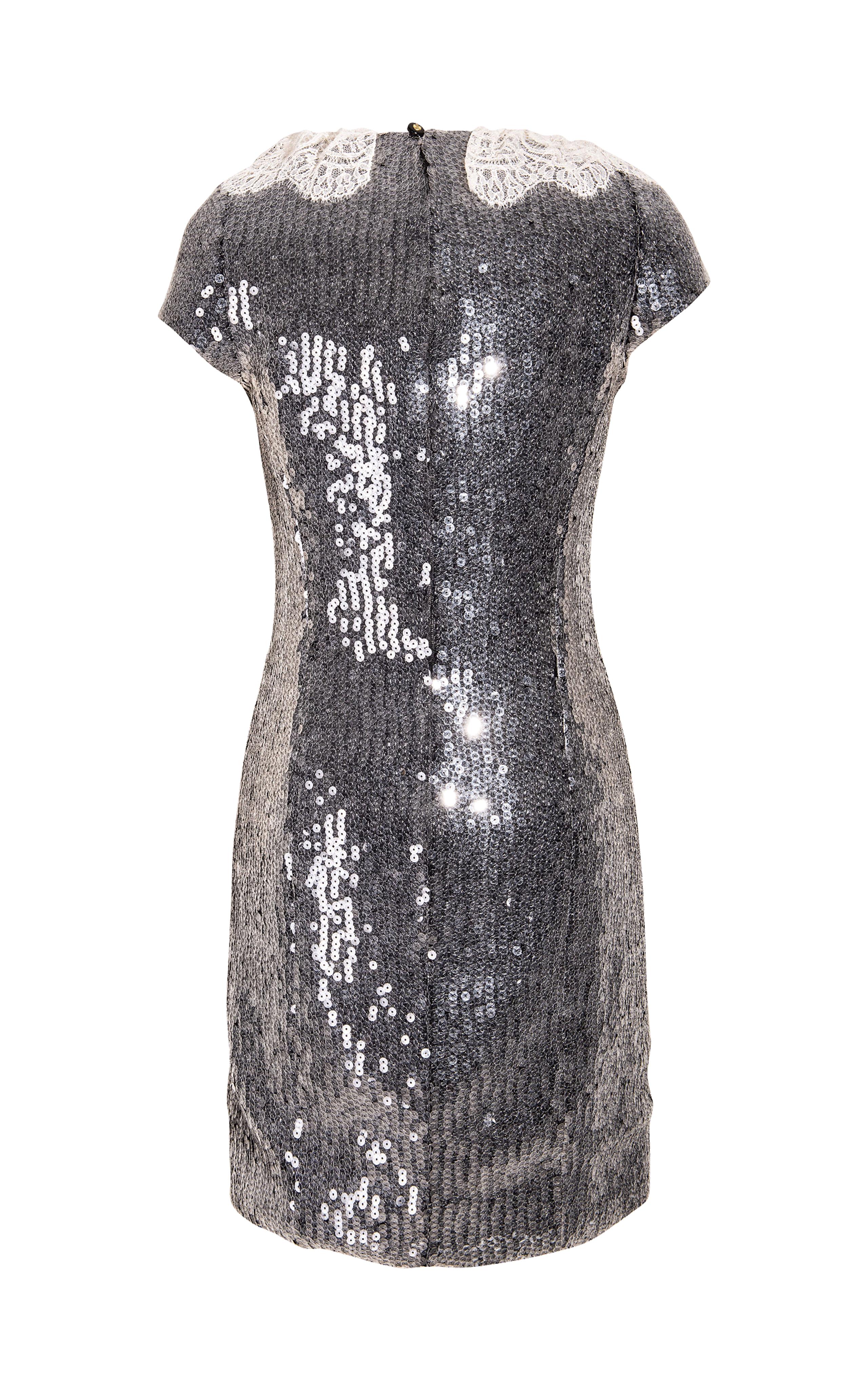 Women's A/W 1994 Chanel Sequin Dress with Iridescent Camellia Brooch