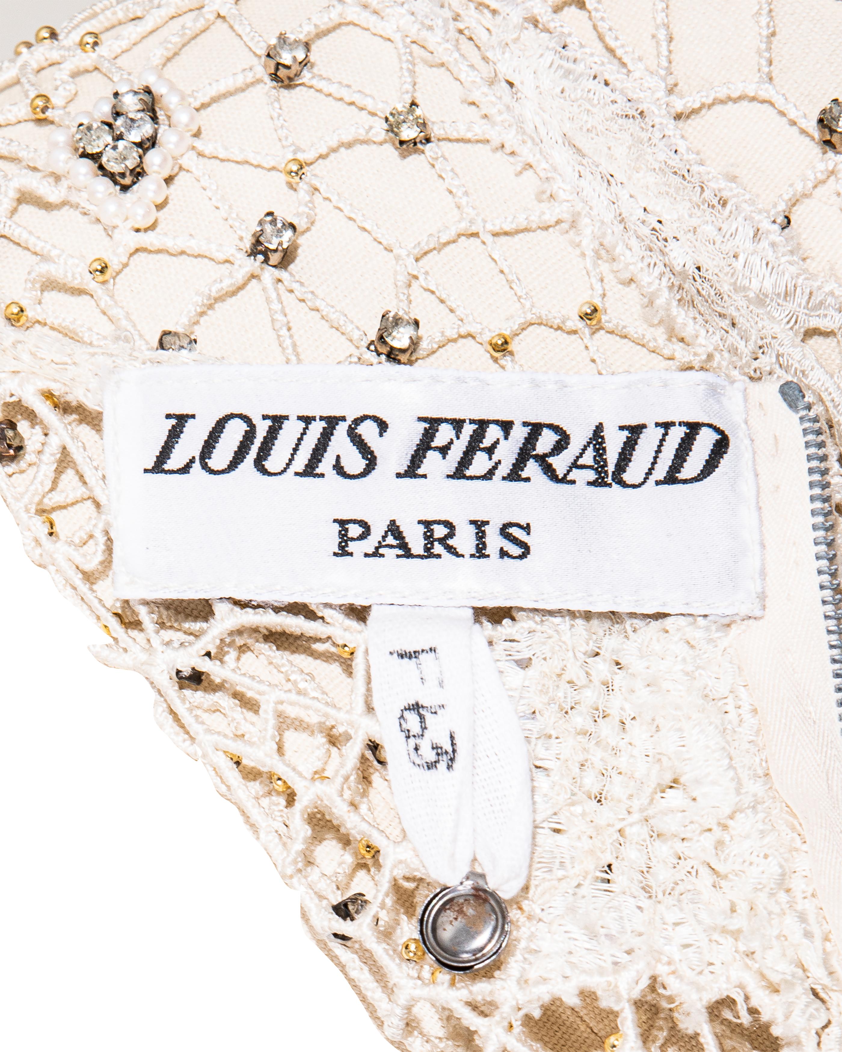 A/W 1994 Louis Feraud Haute Couture Verschönerter, bestickter, geblümter Jumpsuit mit Blumenmuster im Angebot 11