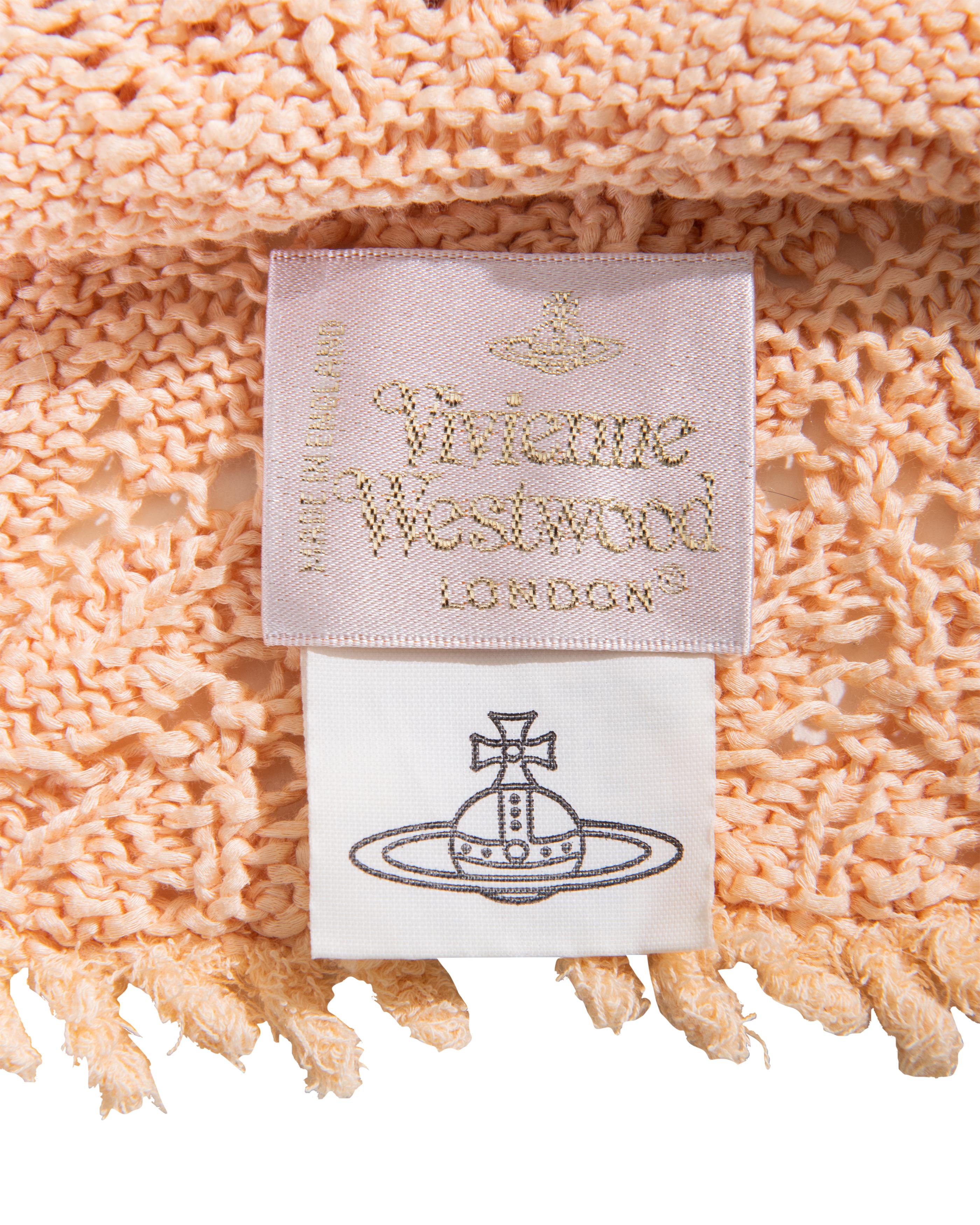 A/W 1994 Vivienne Westwood - Ensemble chapeau et haut en tricot pêche en vente 16