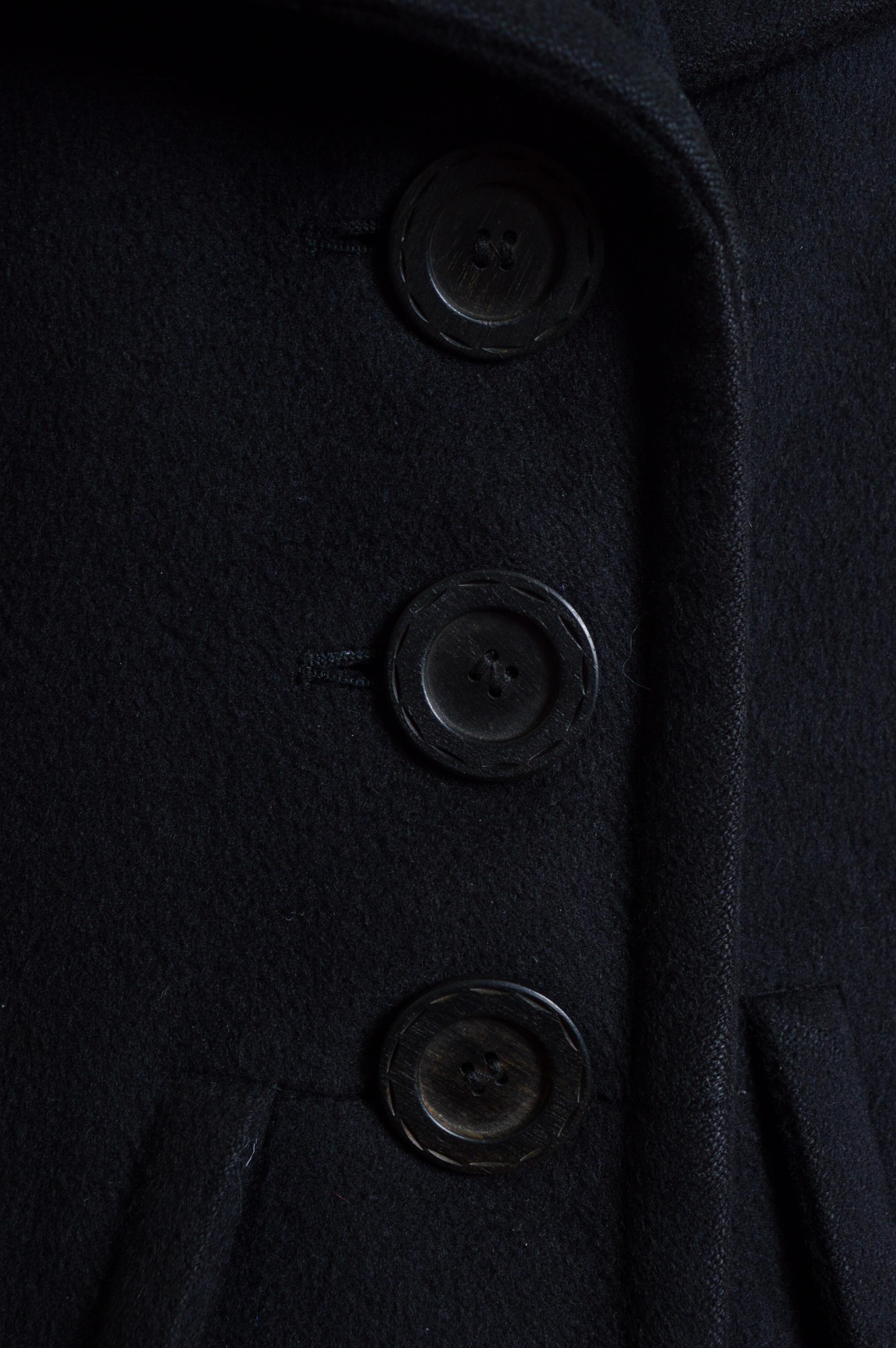 A/I 1994 Yves Saint Laurent Rive Gauche Cappotto lungo elegante in lana nera In condizioni discrete in vendita a Sheffield, GB