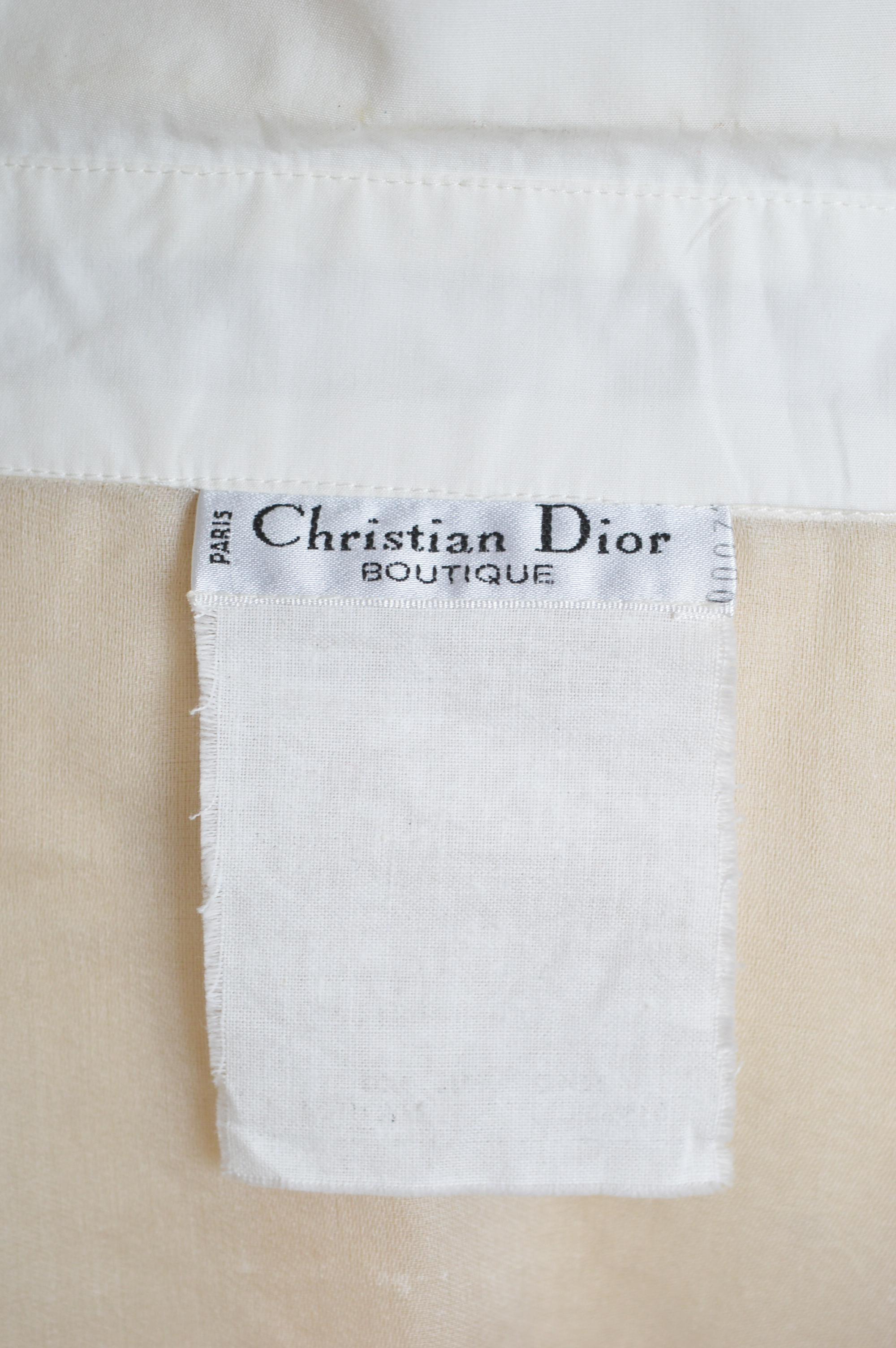 A/W 1995 1996 Christian Dior by Gianfranco Ferré Sheer White Ballon Sleeve Shirt For Sale 6