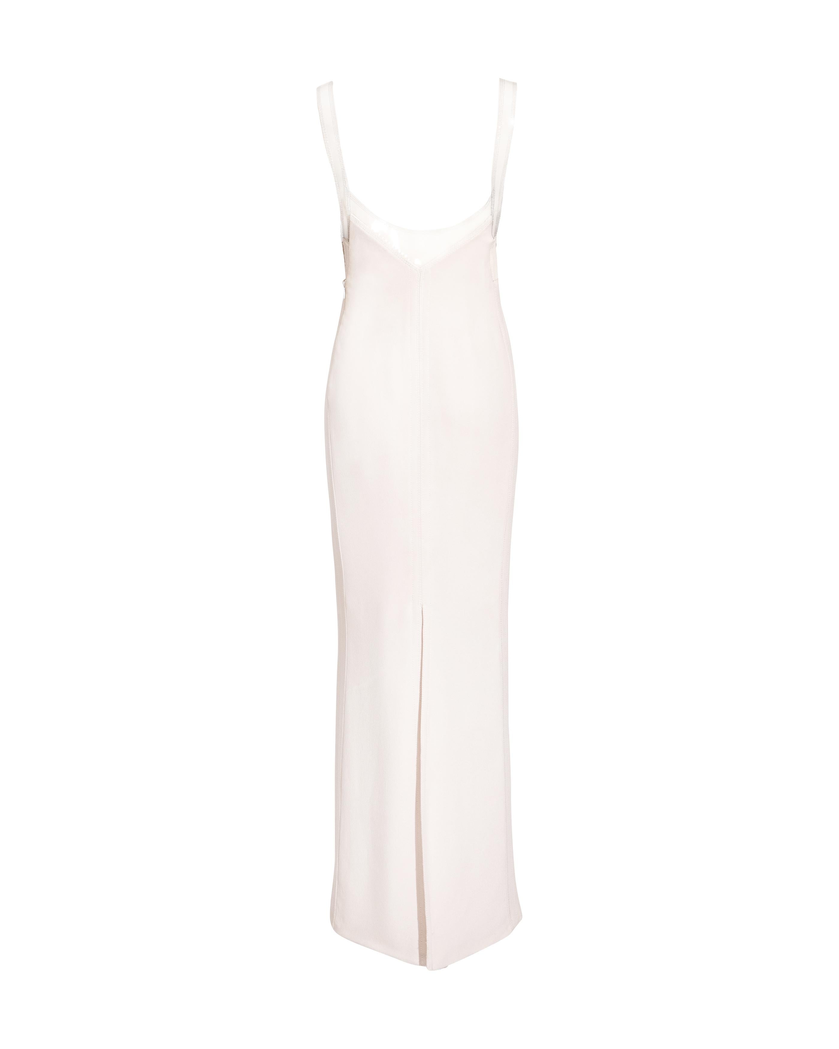 A/W 1995 Atelier Versace Haute Couture Ecru Silk and Vinyl Gown 2