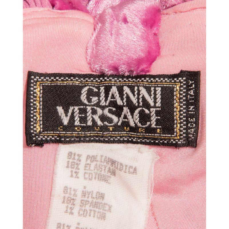A/W 1995 Gianni Versace A/W Sherbet Velvet Mini Dress 2