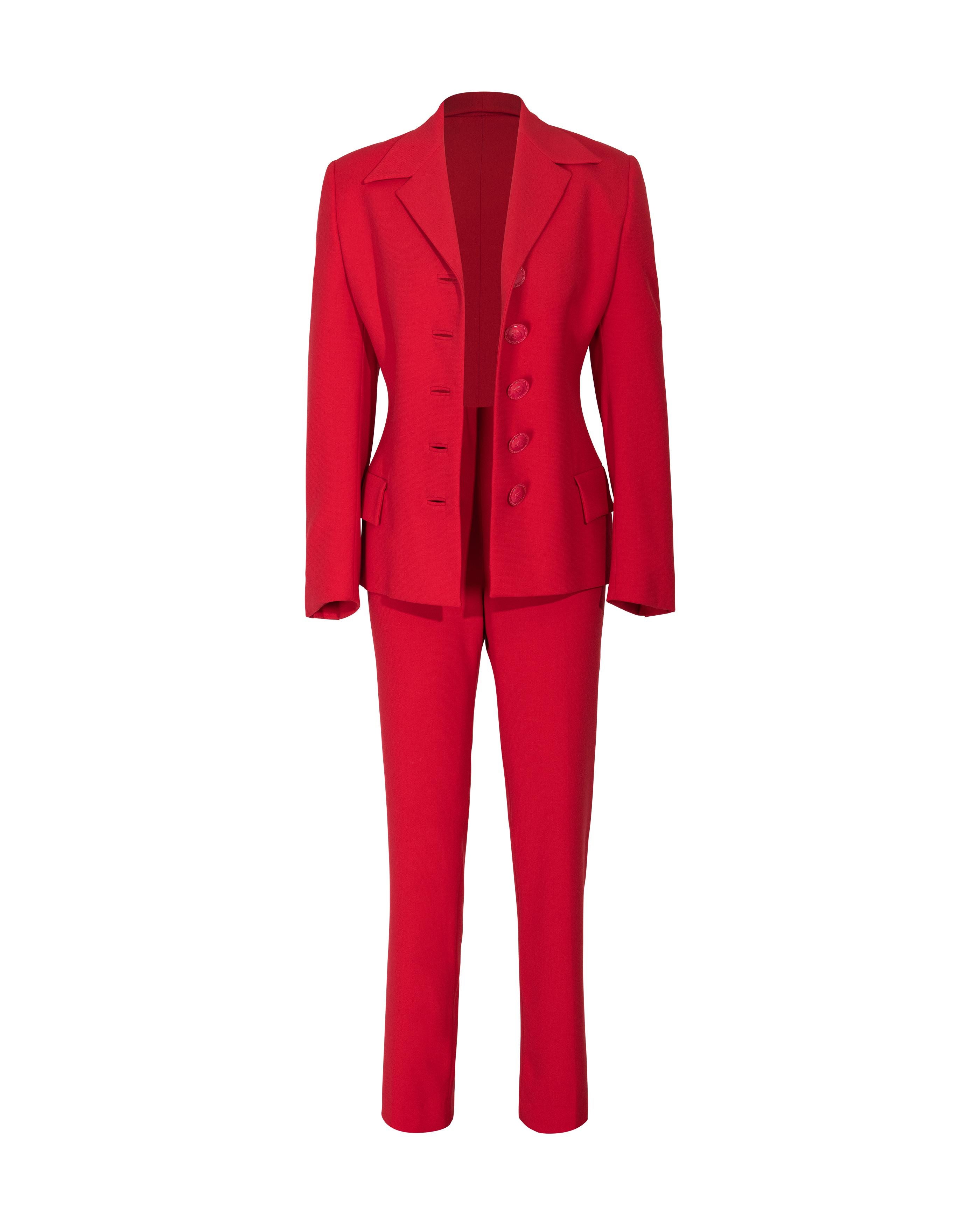 A/W 1995 Gianni Versace Red Suit Set 10