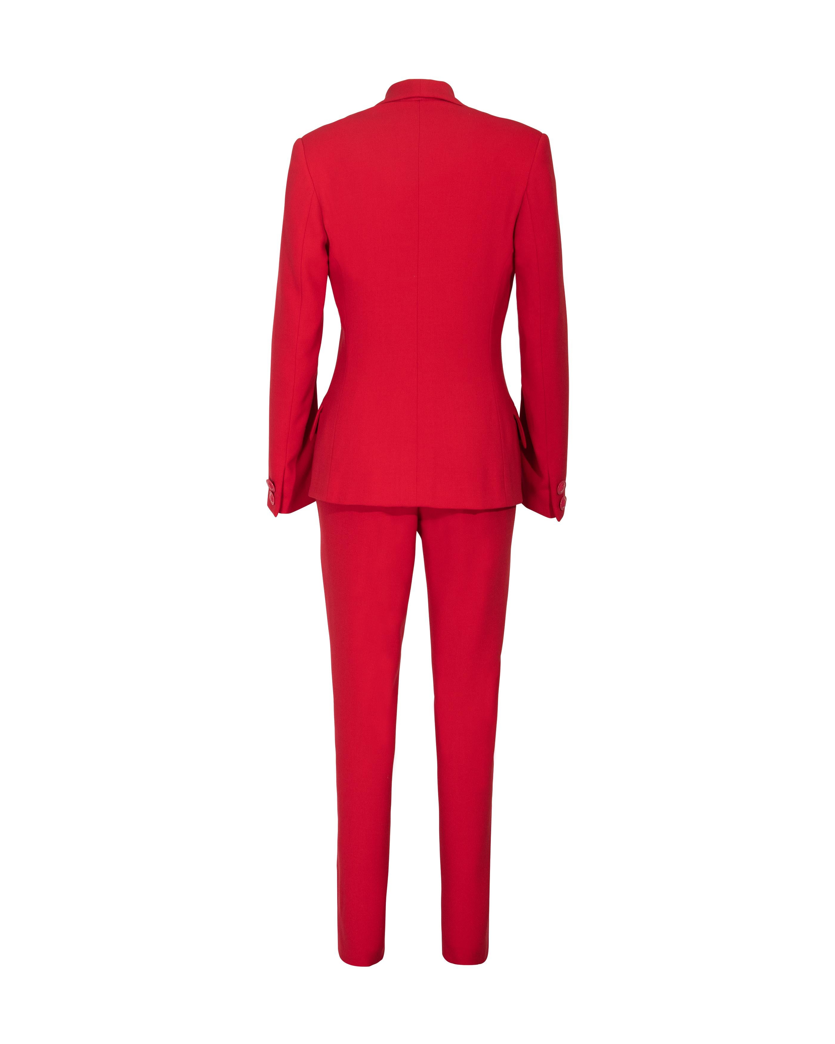 Women's A/W 1995 Gianni Versace Red Suit Set