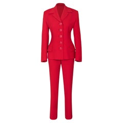 A/W 1995 Gianni Versace Red Suit Set