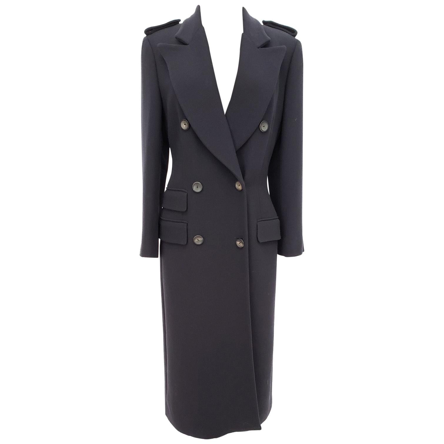 A/W 1996 COLLECTIBLE VINTAGE TOM FORD for GUCCI NAVY WOOL COAT